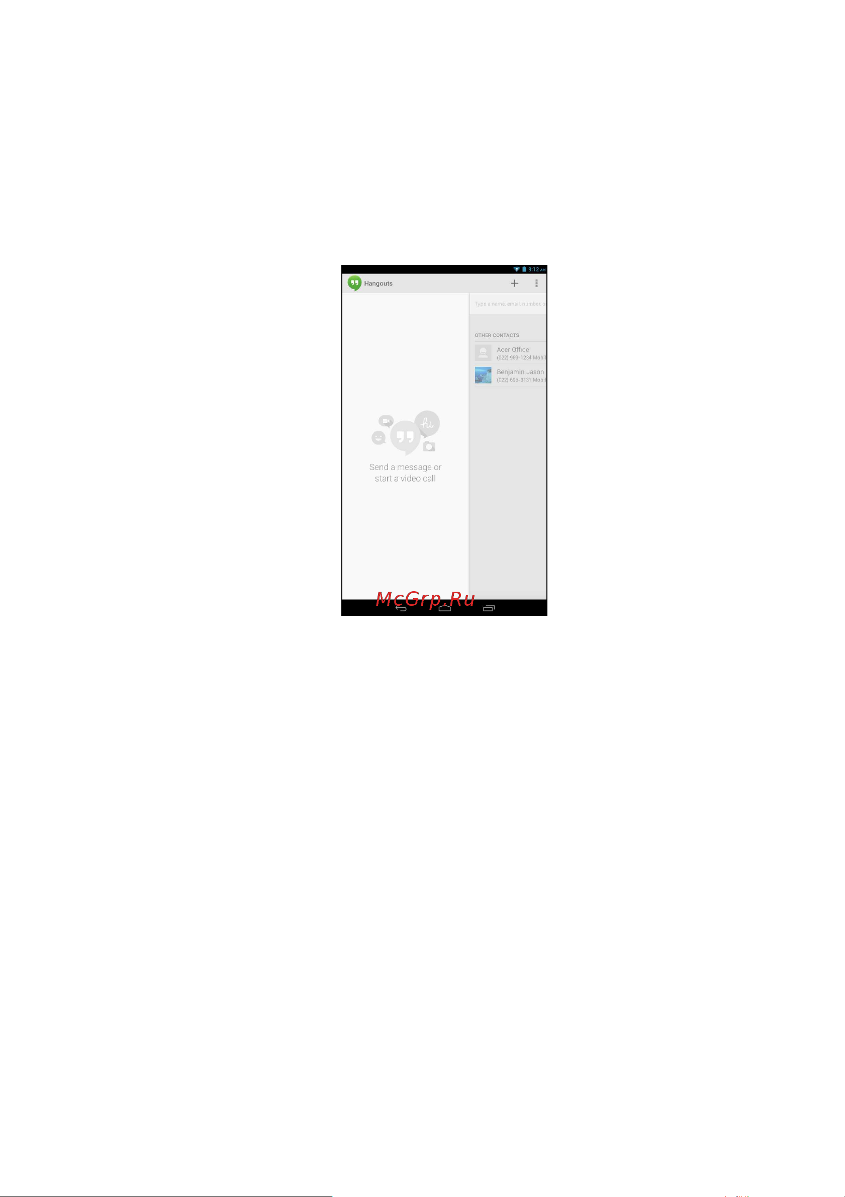 Acer Iconia B1-721 [31/62] Google hangouts