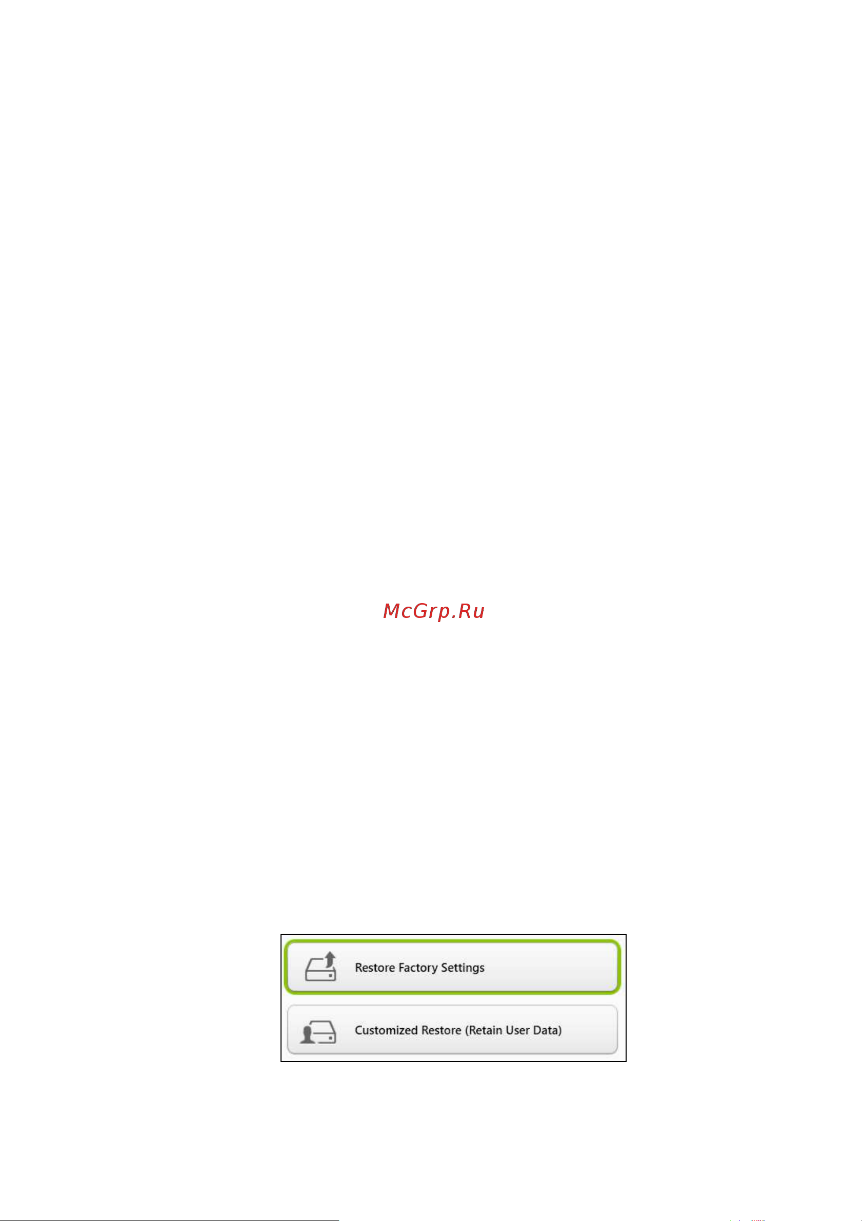 Acer Iconia W4-820 (P) [21/68] Восстановление системы до первоначального состояния