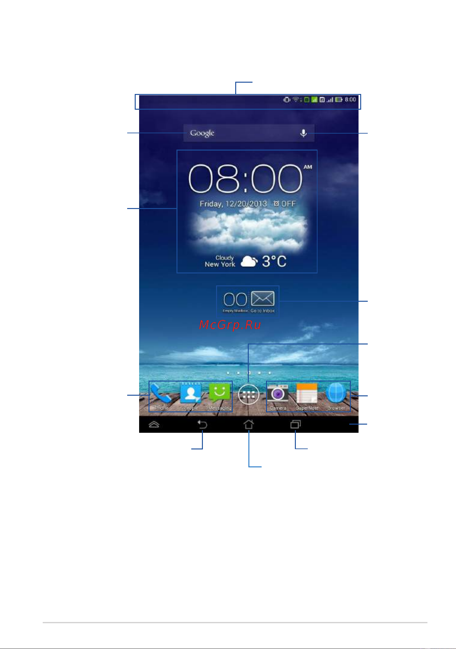 Asus Fonepad 7 Dual SIM (ME175CG) [41/100] Главный экран