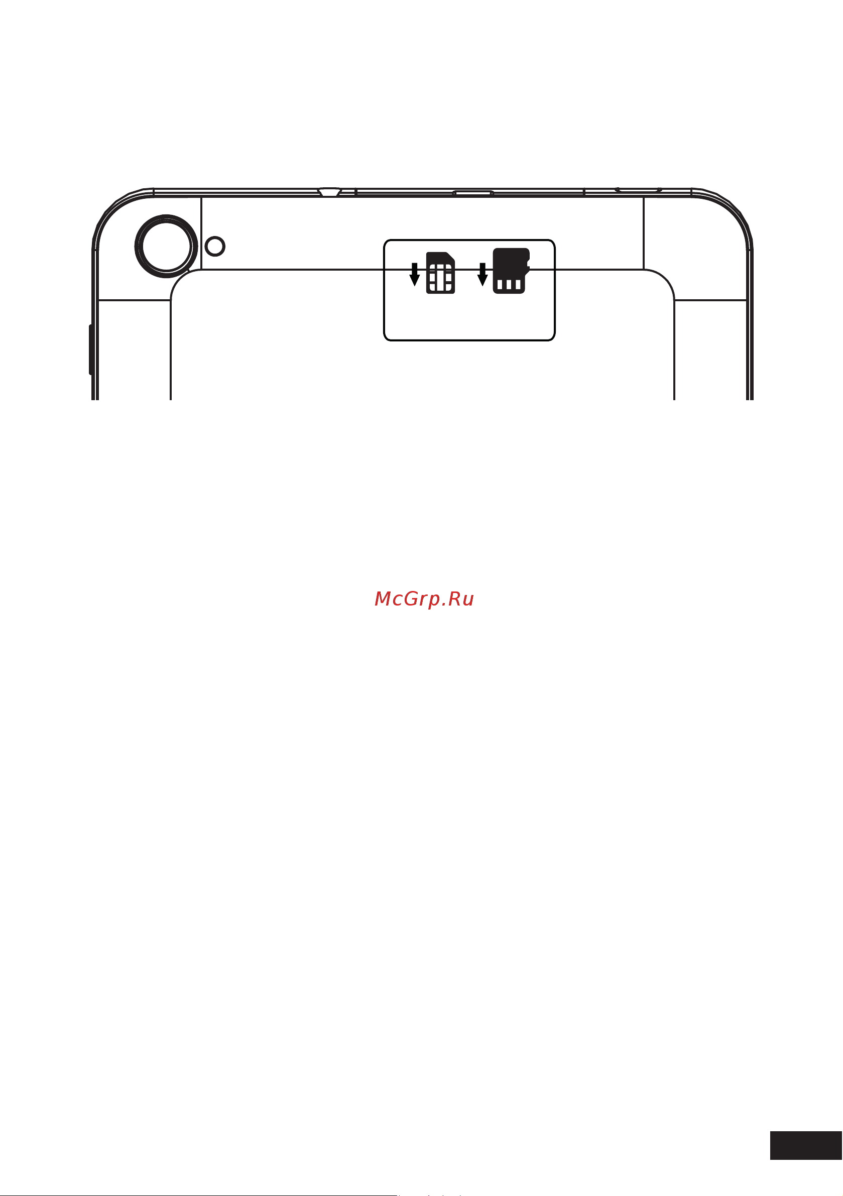 DEXP Ursus K17 [11/24] Установка sim карты и карты памяти microsd