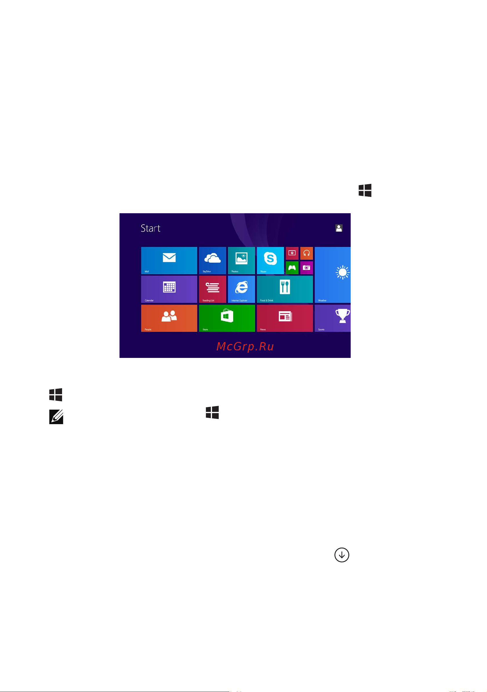 Dell Venue 8 Pro [20/36] Открытие начального экрана
