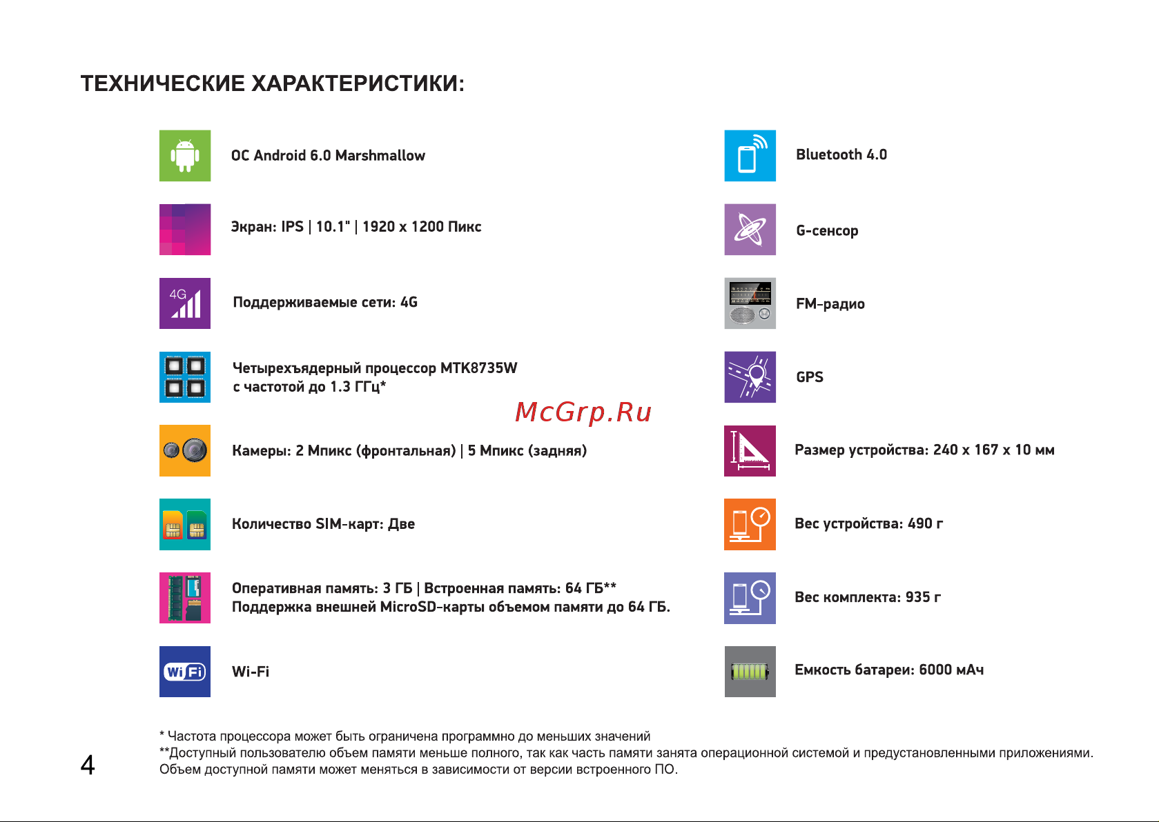 Digma CITI 1508 4G Руководство по эксплуатации онлайн [4/24] 711221