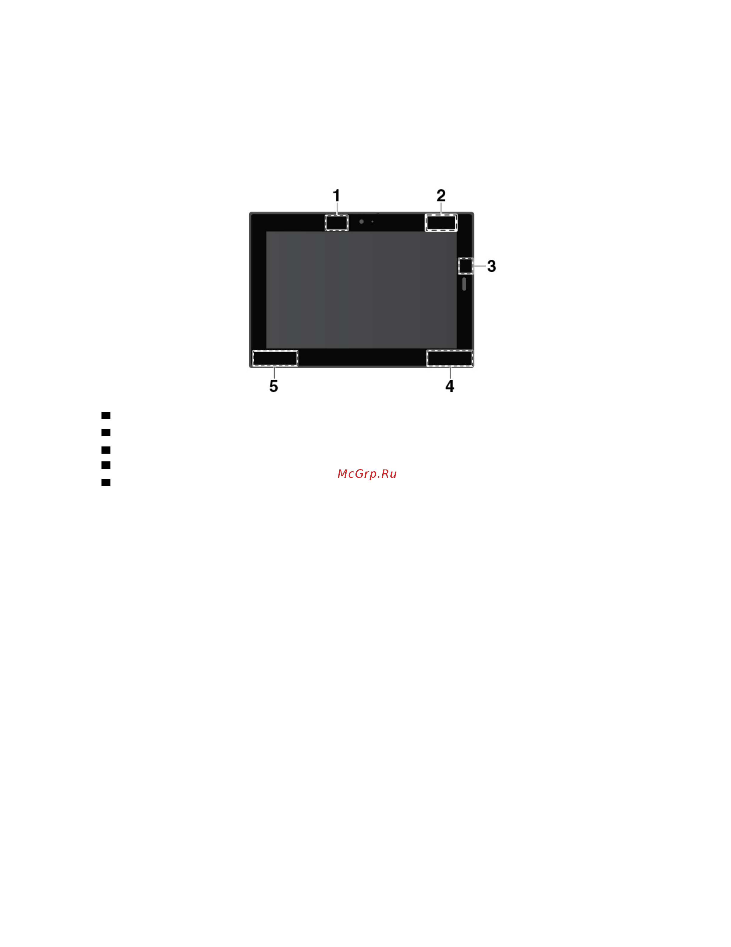 Lenovo Tablet 10 [71/92] Расположение антенн беспроводной связи ultraconnect