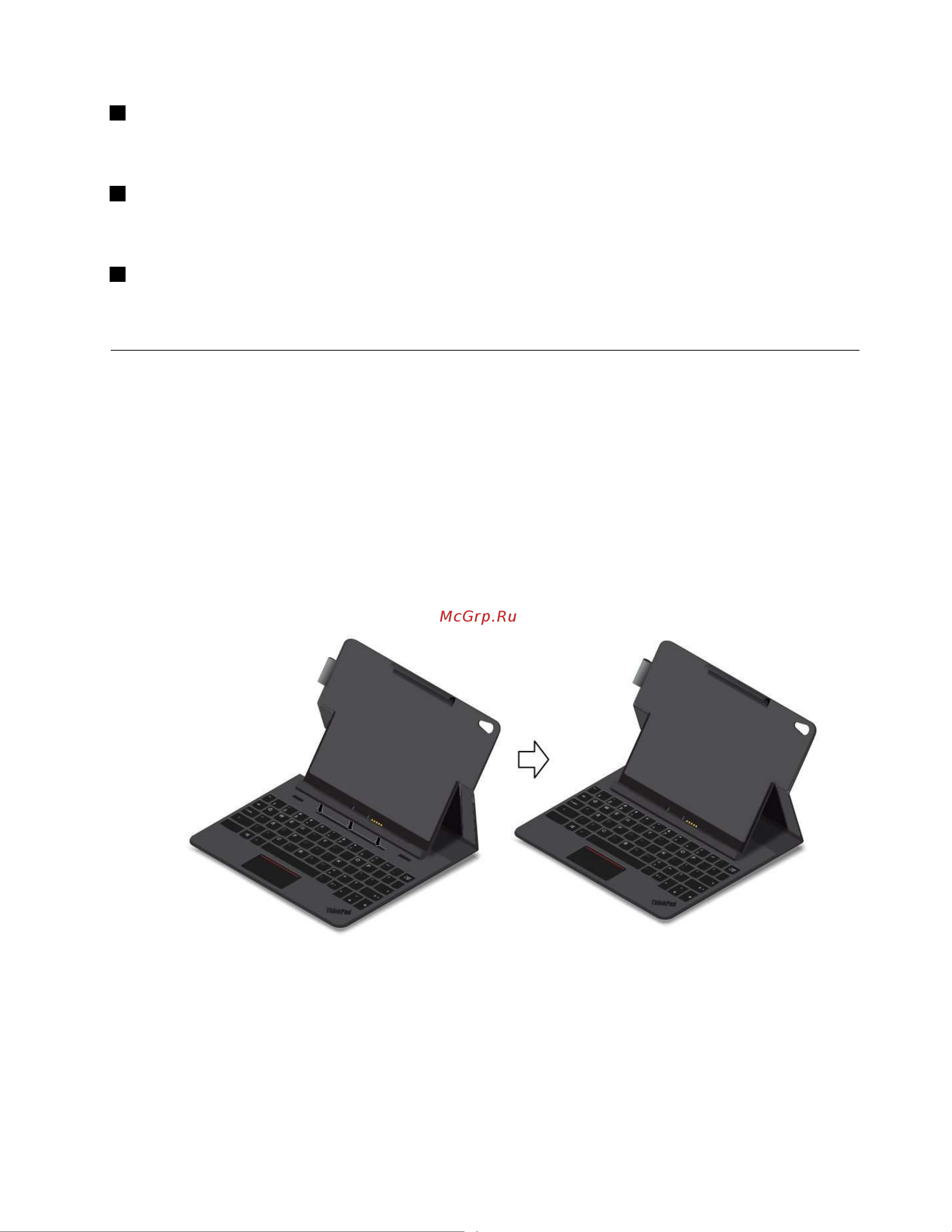 Lenovo ThinkPad 10 [57/104] Использование сенсорного чехла thinkpad 10 touch case