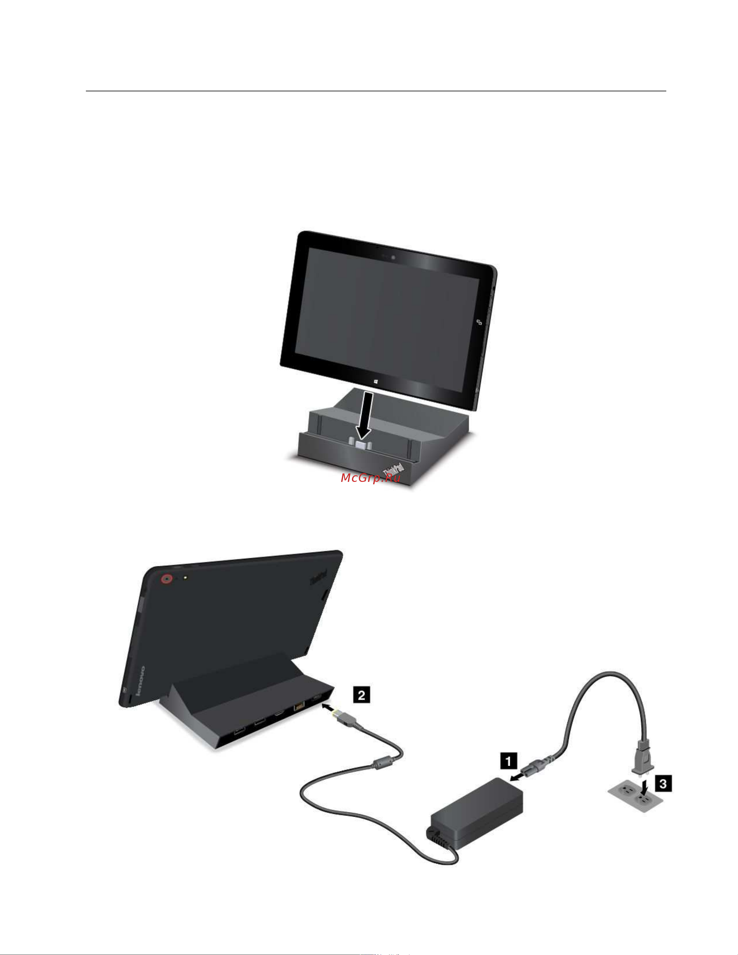 Lenovo ThinkPad 10 [61/104] Использование док станции thinkpad tablet dock