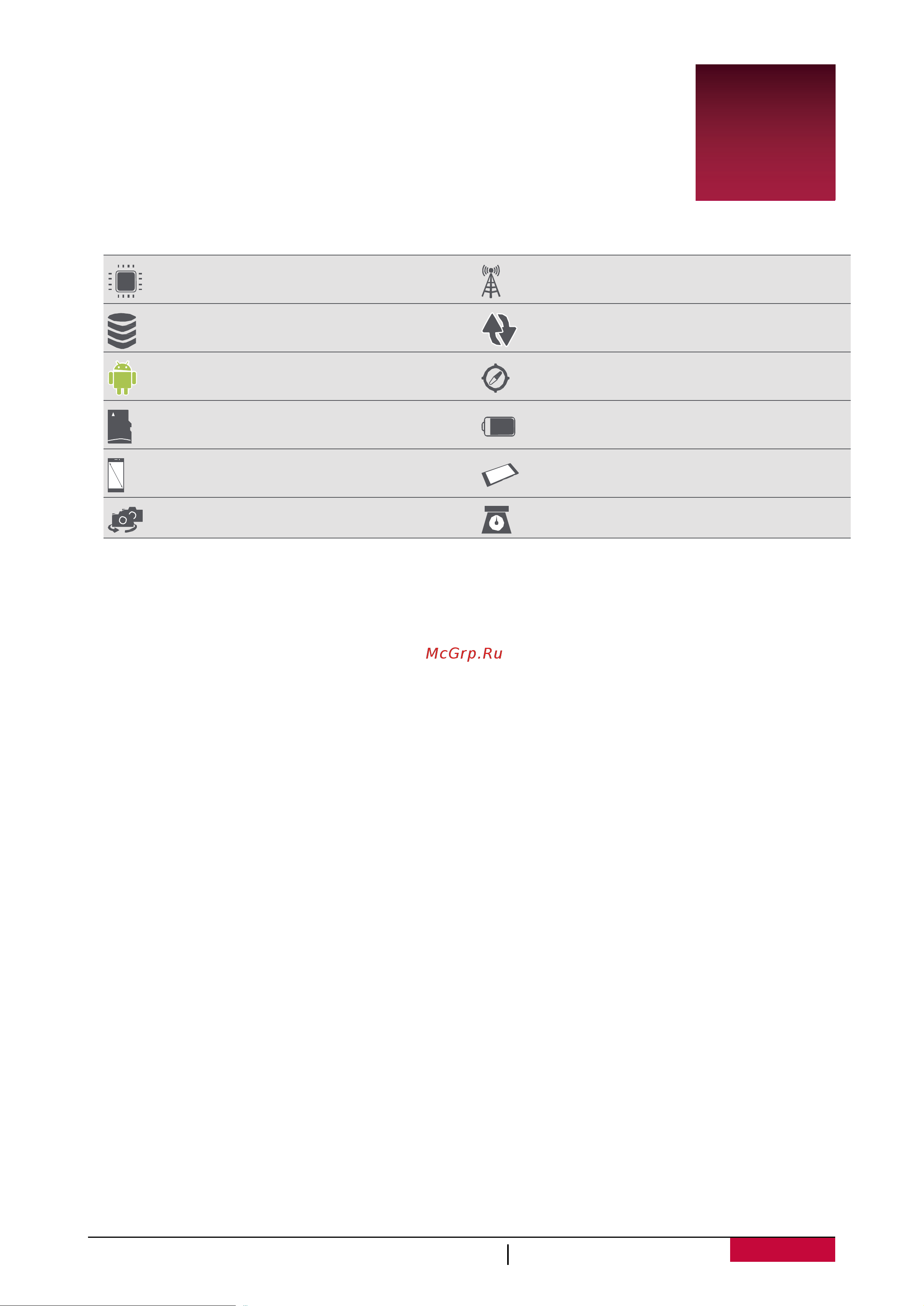 Prestigio Grace 3118 3G (PMT3118_3G) [39/43] Технические характеристики