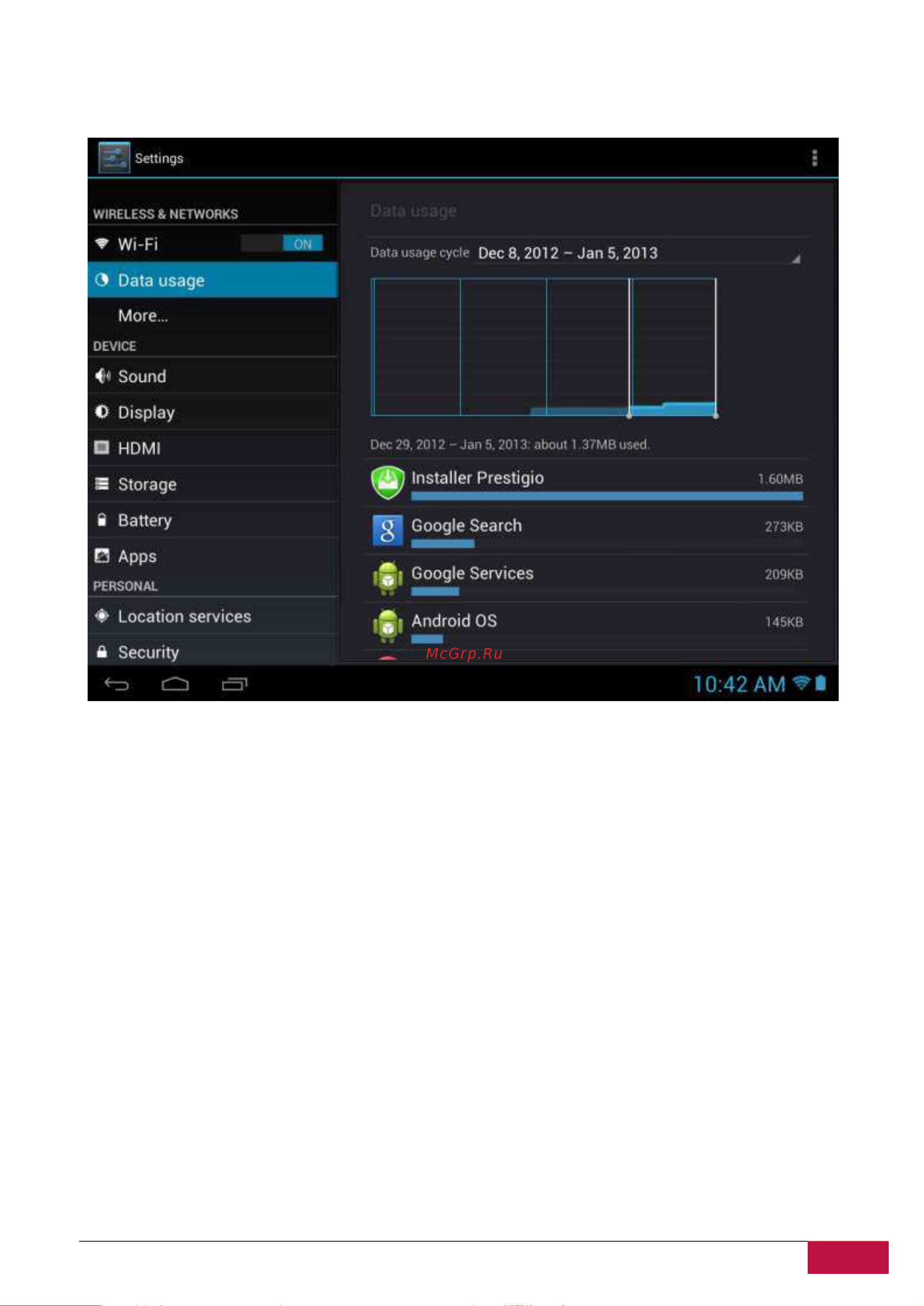 Prestigio MultiPad 7.0 PRIME+(PMP3470B) Руководство по эксплуатации онлайн [41/65] 711797