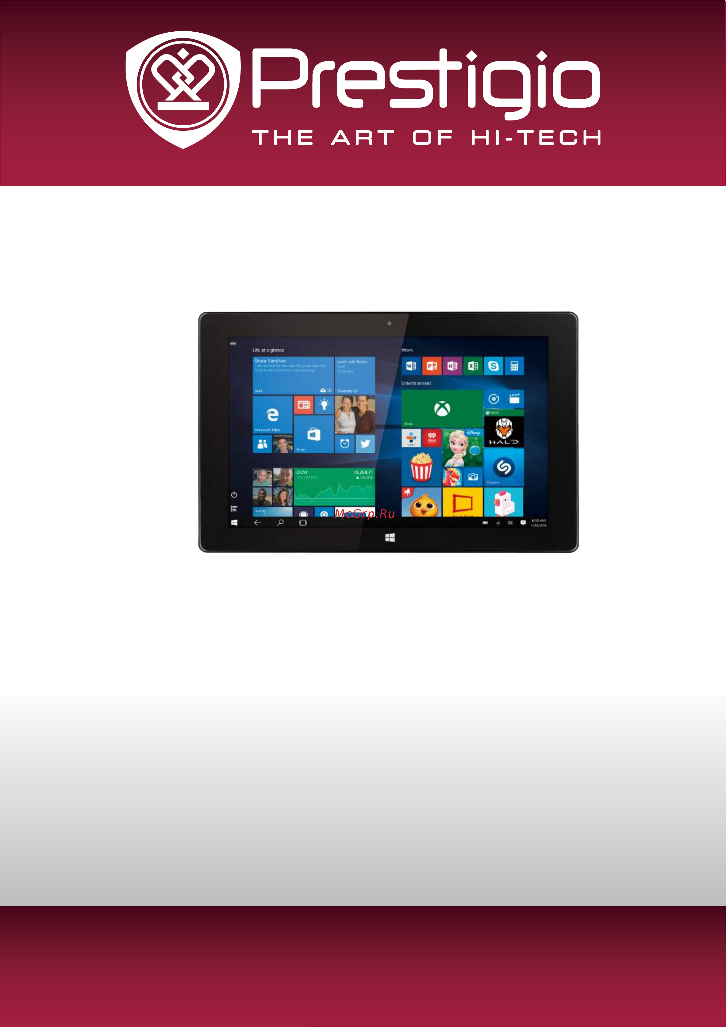Prestigio MultiPad Visconte 4U 3G (PMP1010TE3GSR(US)) Руководство по эксплуатации онлайн