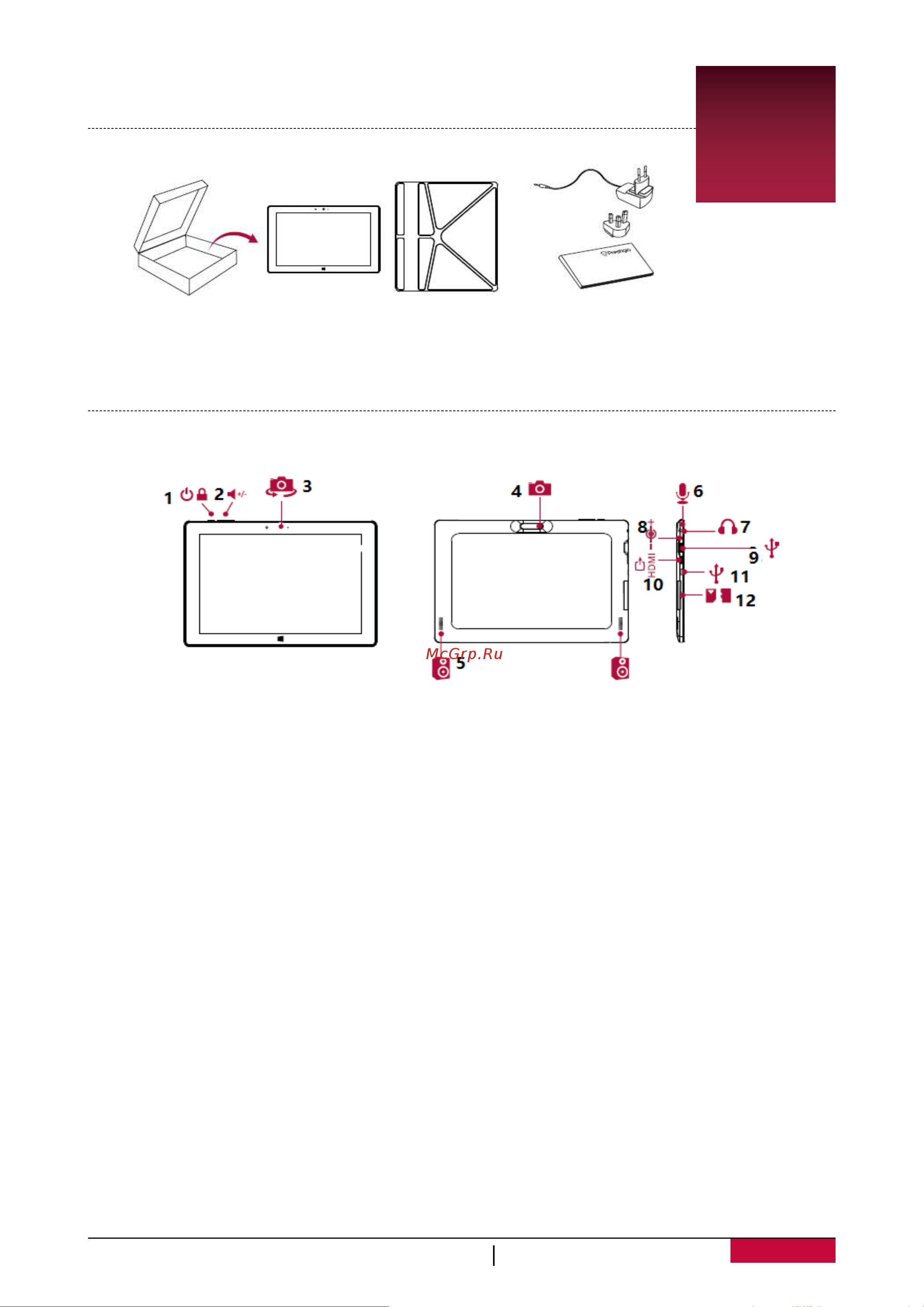 Prestigio MultiPad Visconte 4U 3G (PMP1010TE3GSR(US)) [5/17] Комплект поставки