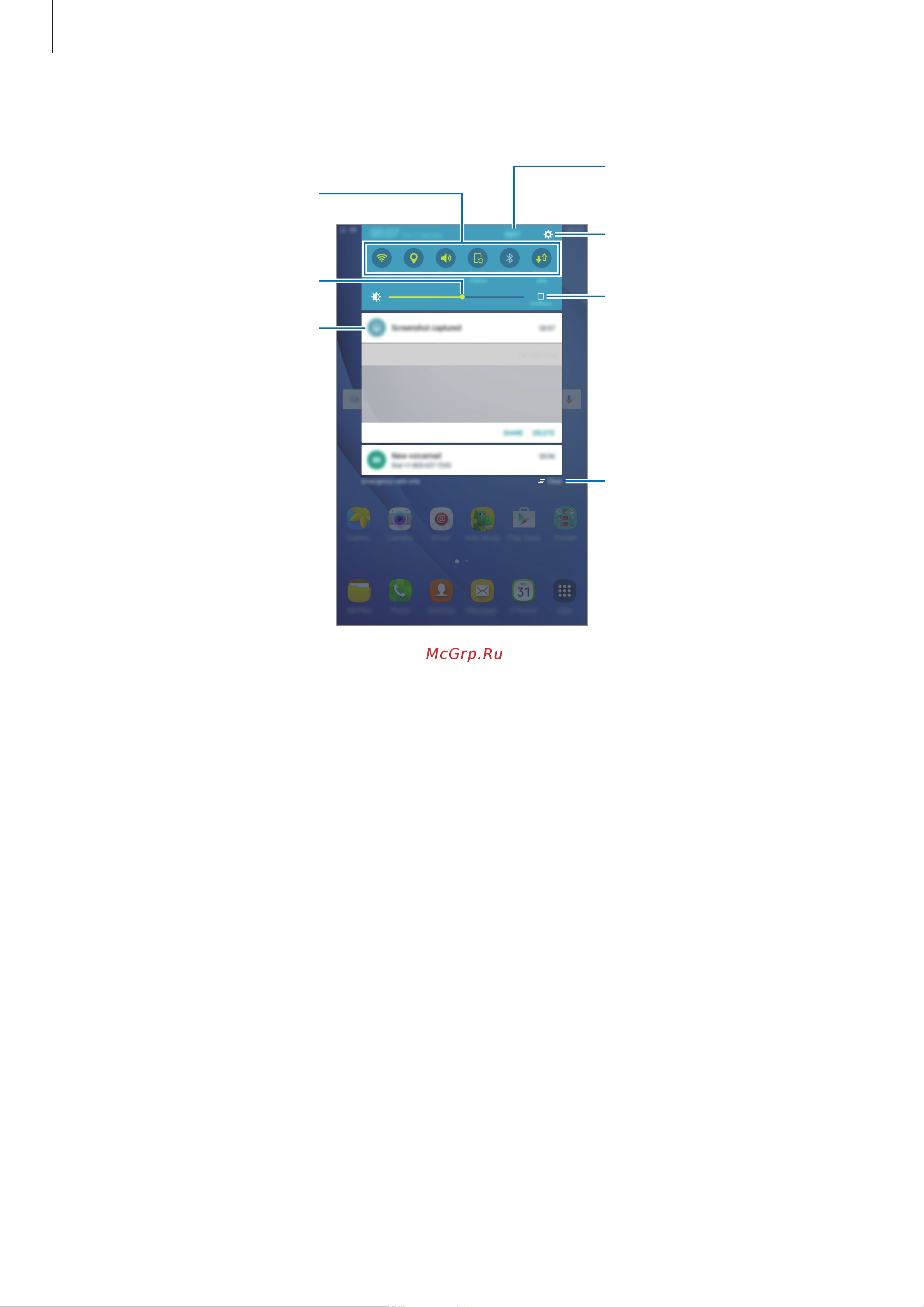 Samsung SM-T285 Galaxy Tab A 7.0 [25/85] Использование кнопок быстрых настроек