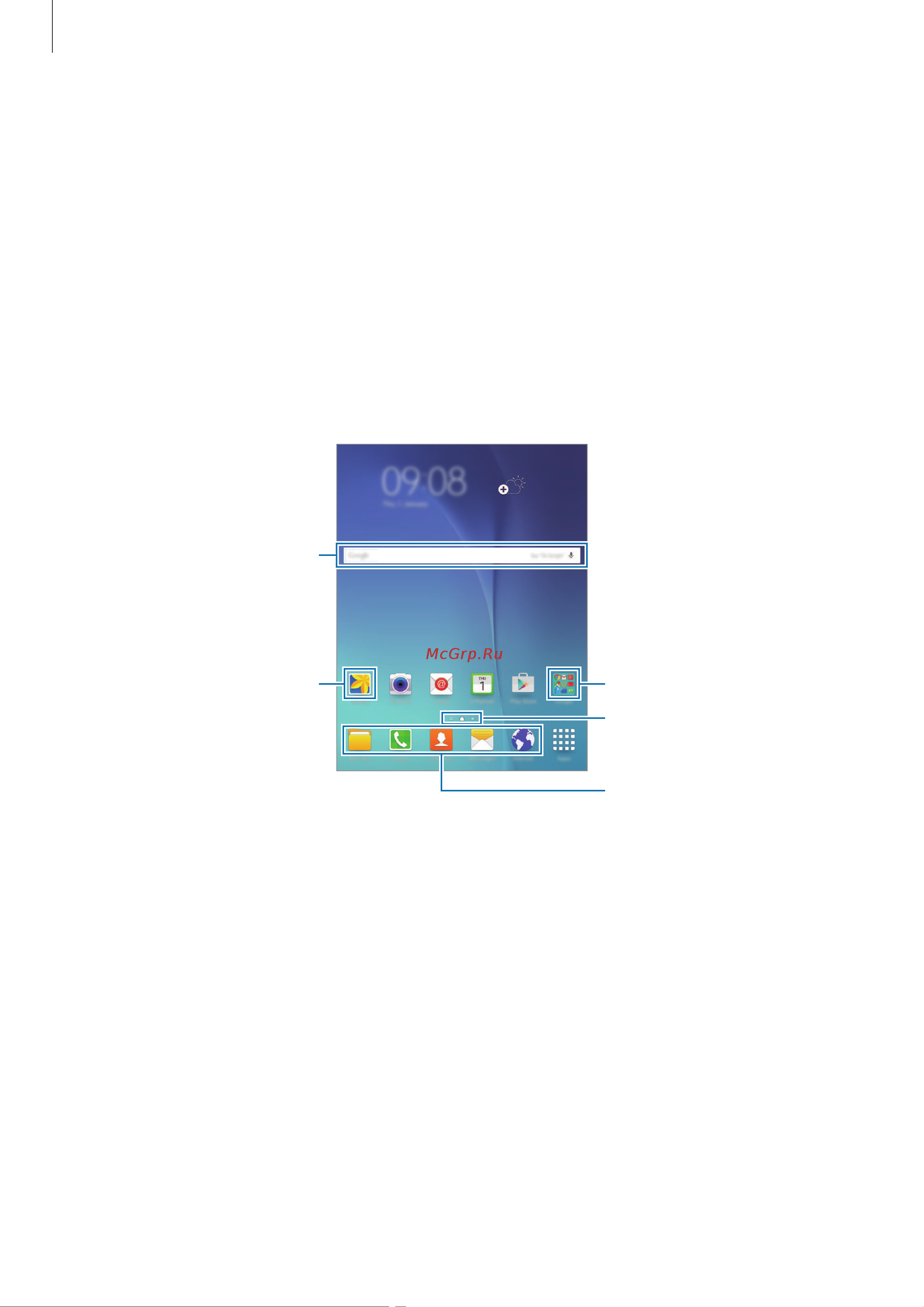 Samsung SM-T355 Galaxy Tab A 8.0 [19/106] Интерфейс главного экрана