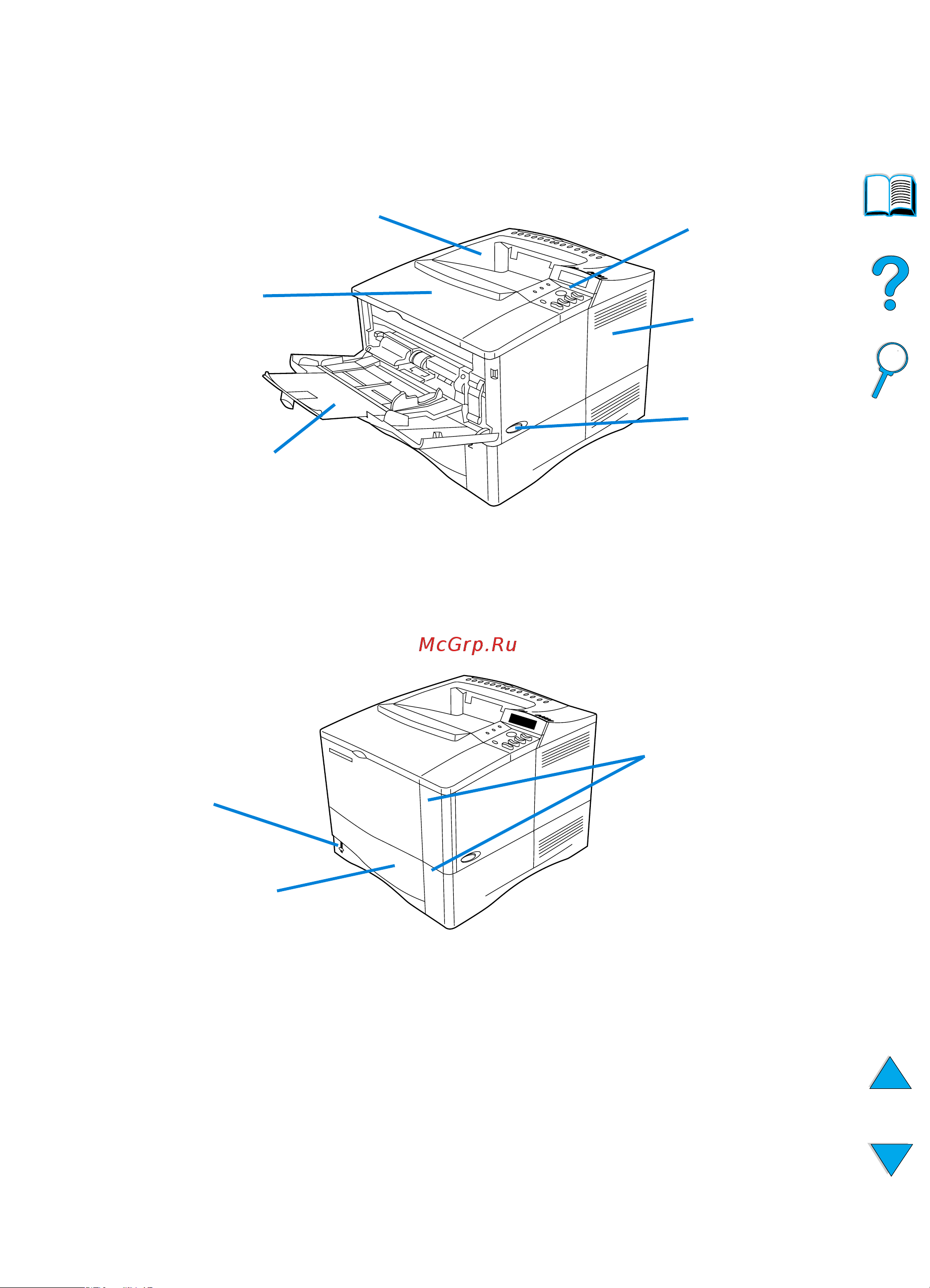 HP LaserJet 4100(DTN)(N)(TN) [21/316] Части принтера и их расположение