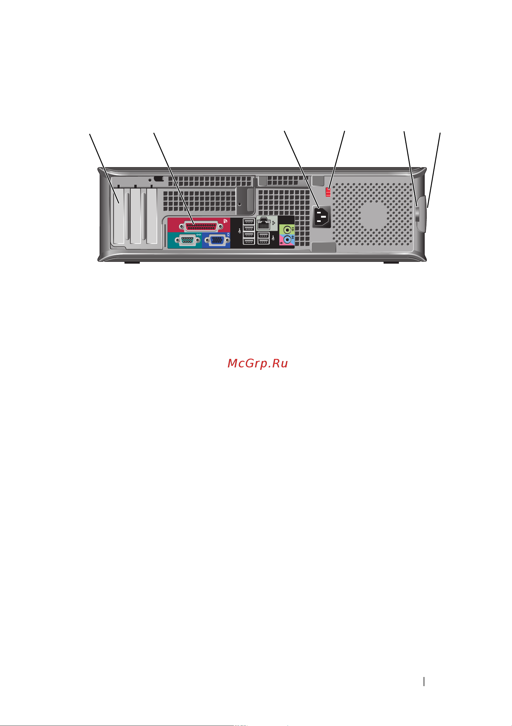 Dell OptiPlex 360 [11/74] Настольный компьютер вид сзади