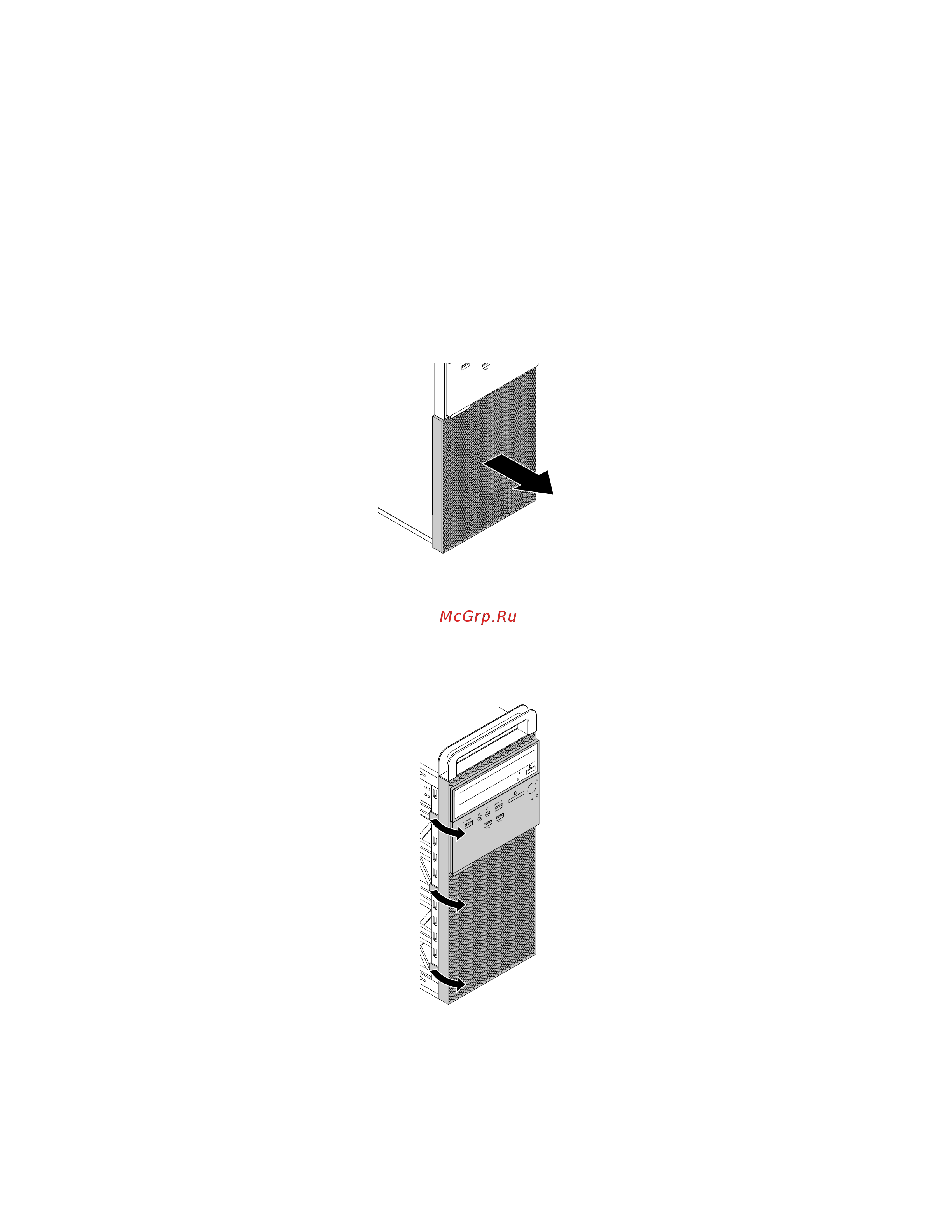 Lenovo ThinkCentre M700 (Tower Form Factor) [78/112] Замена лицевой панели