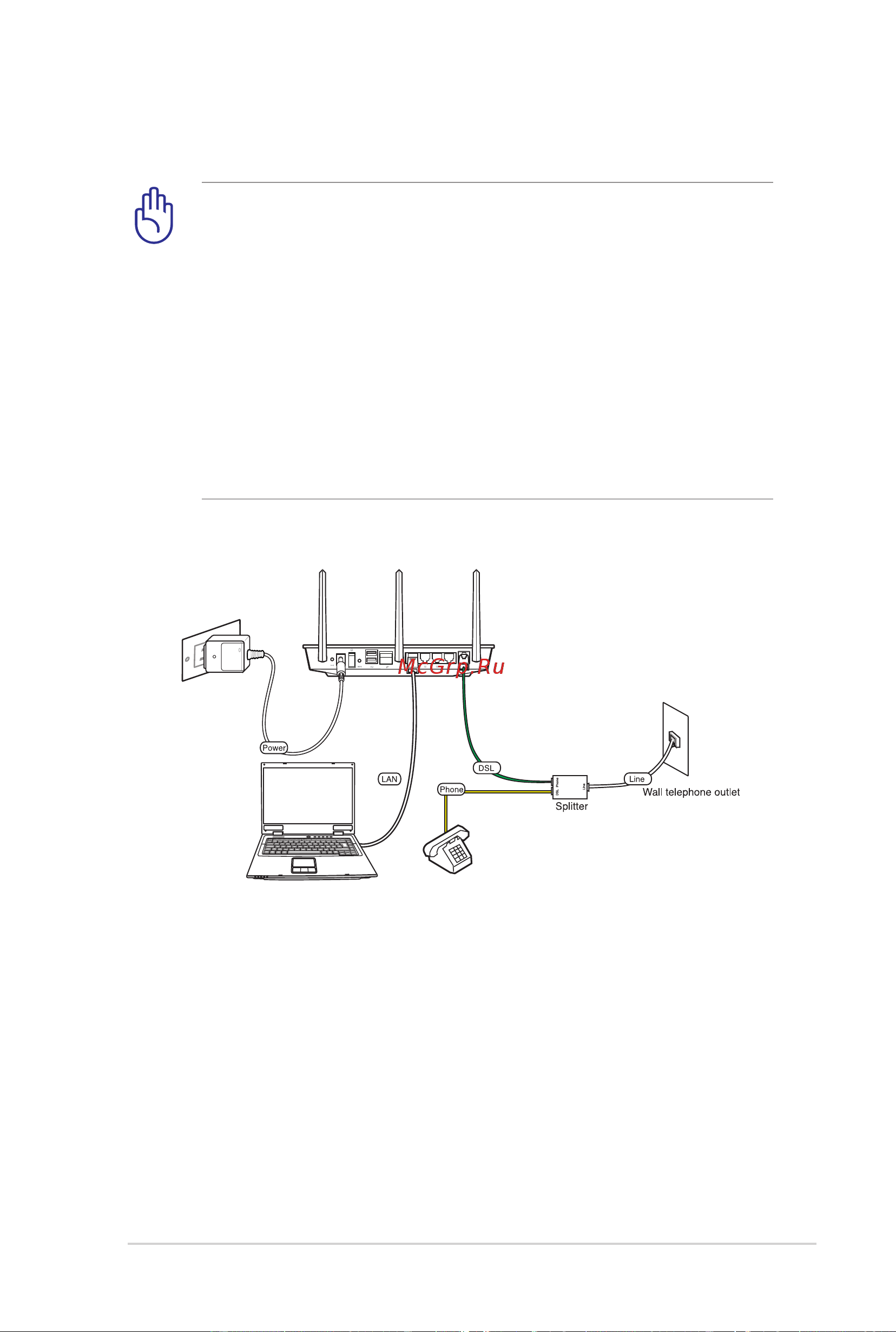 Asus DSL-N16U (UP) [11/66] Подключение устройств