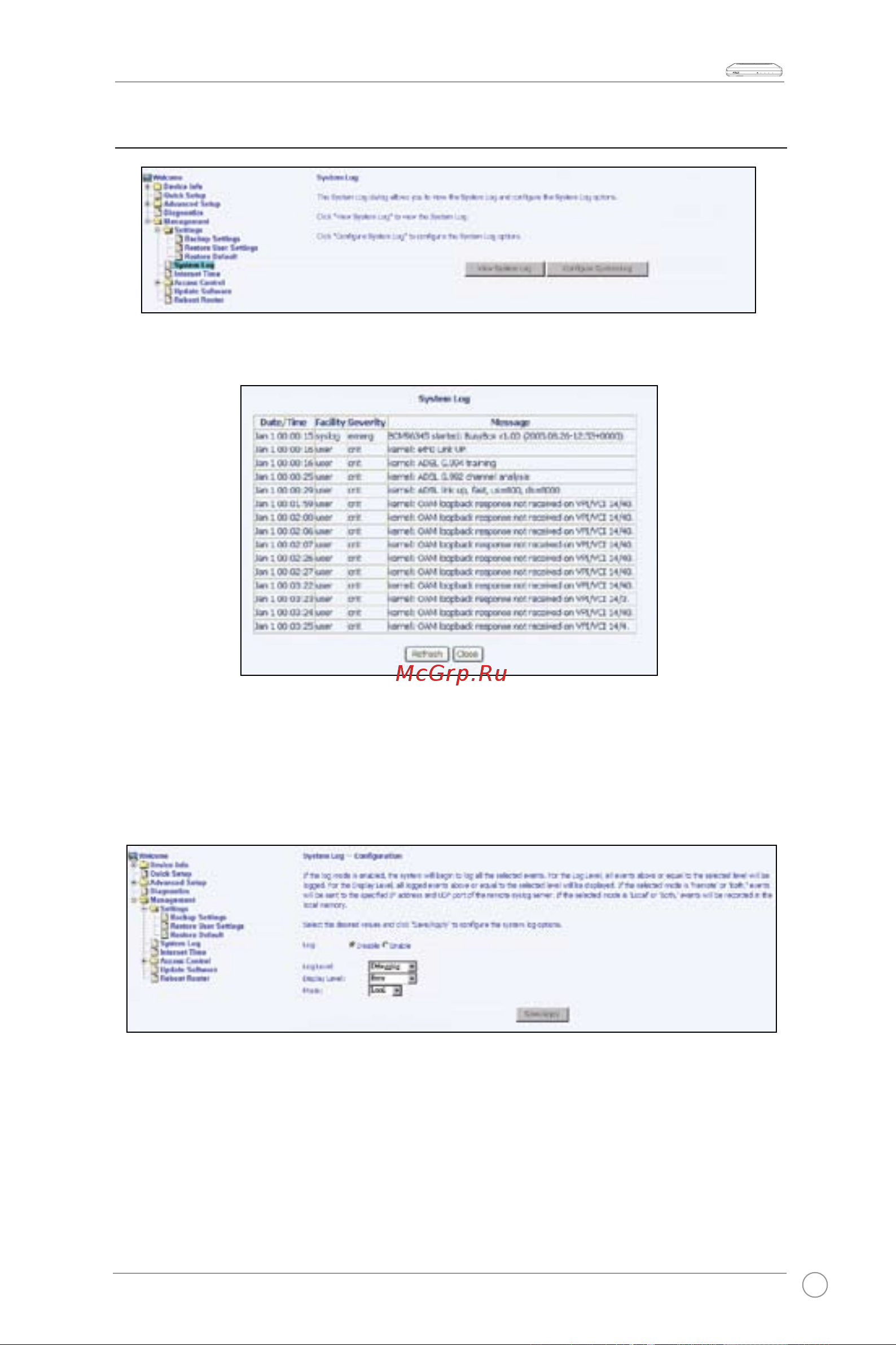 Asus WL-AM602 [43/48] Системный журнал