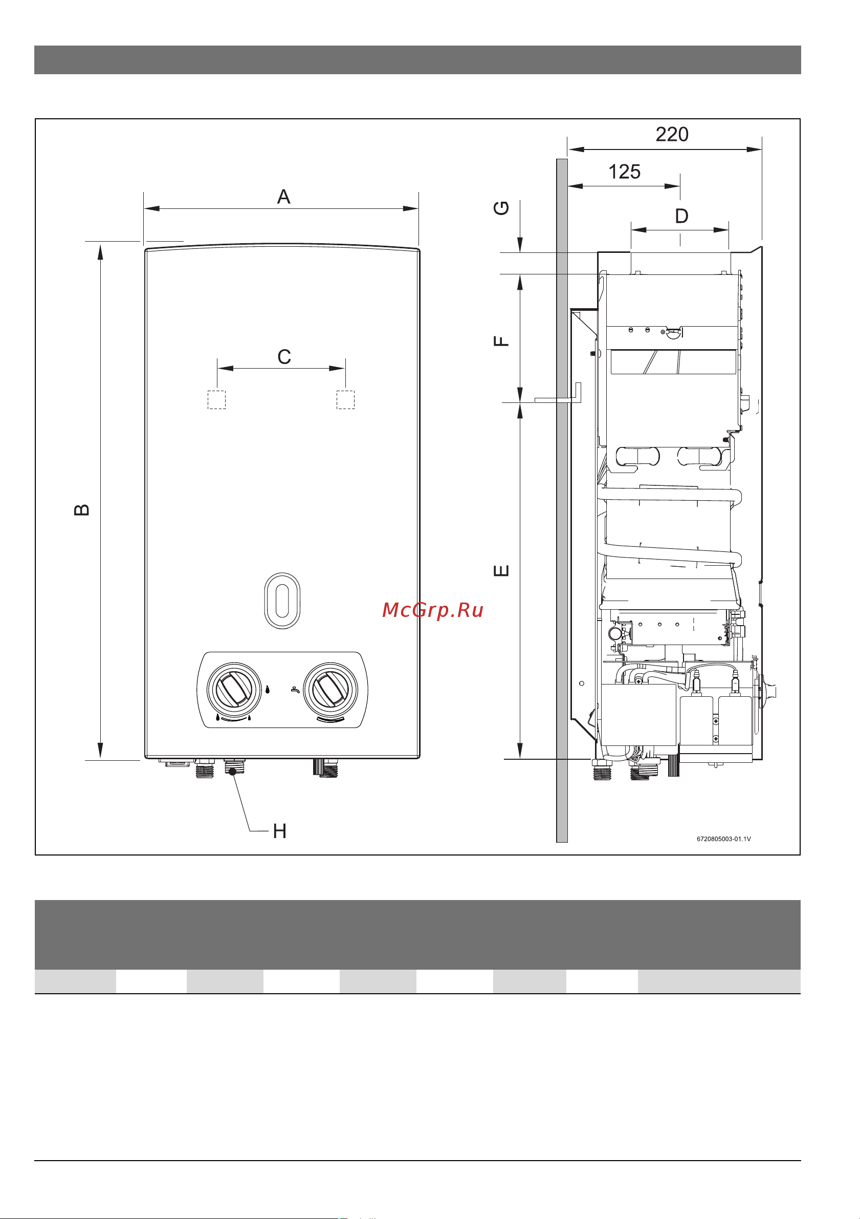 Bosch W 10 KB (Therm 2000 O) [6/24] Размеры