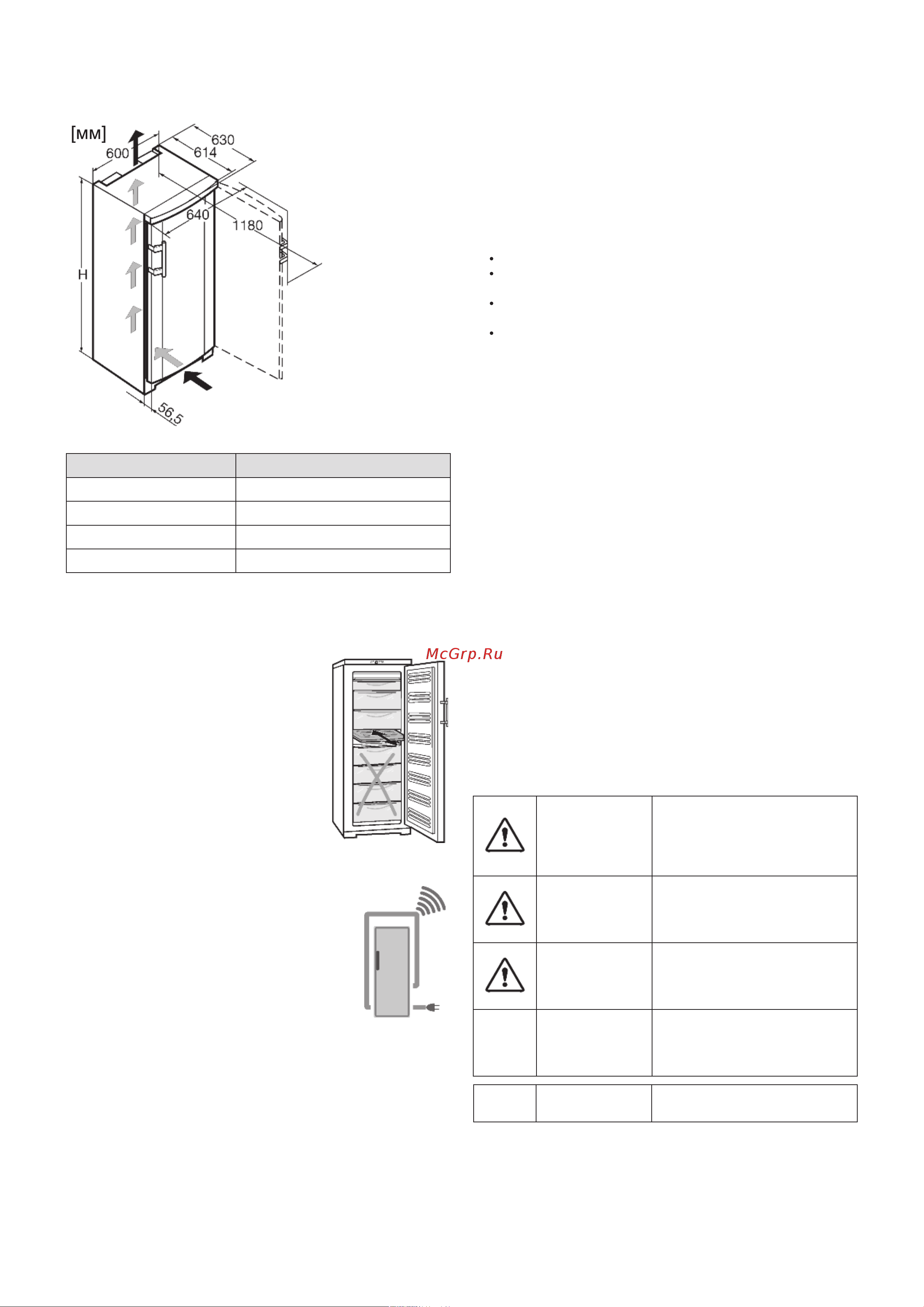 Liebherr GN 2756(GN 27560) [4/12] Меры предосторожности