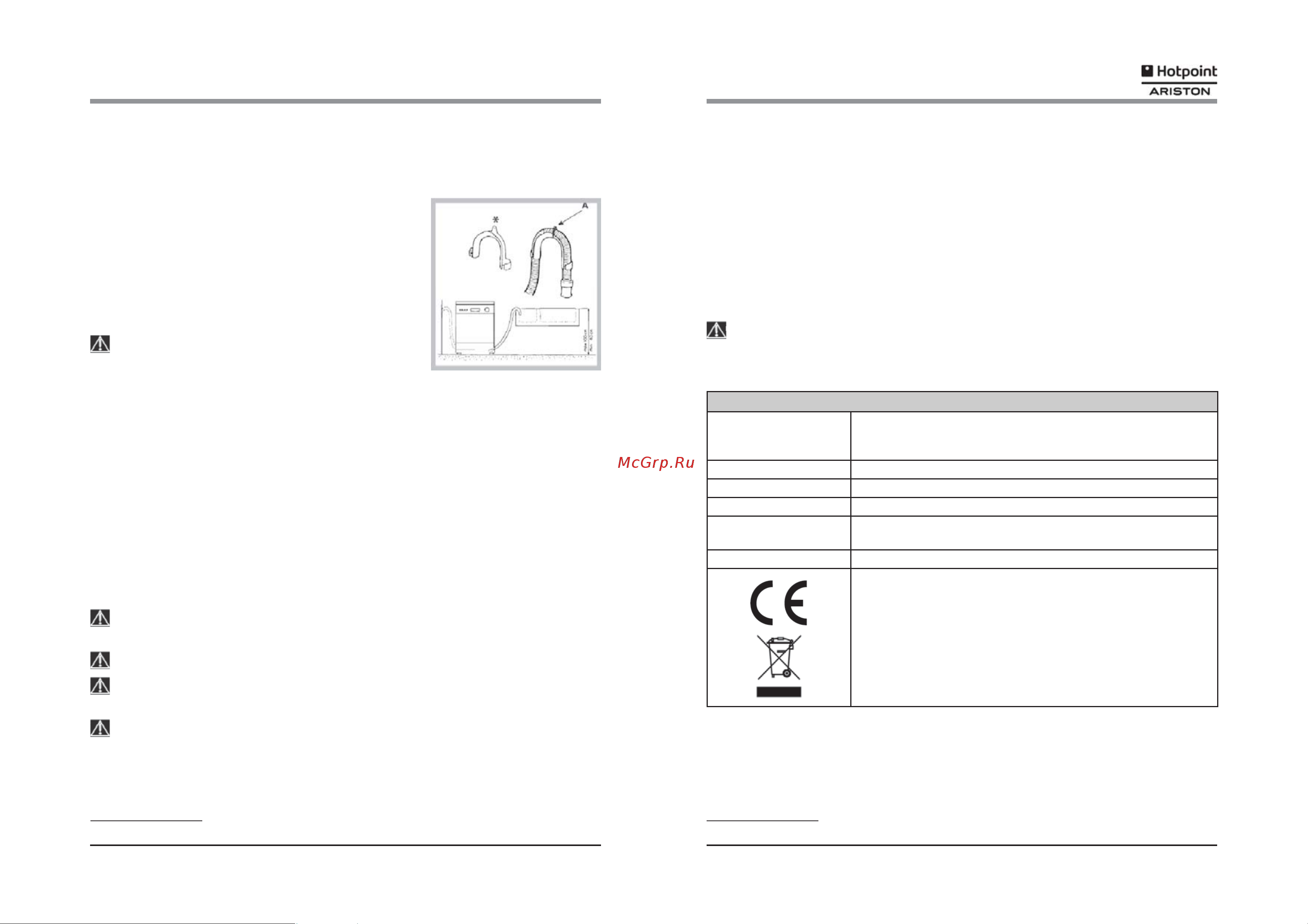 Hotpoint-Ariston LFT 3204 Руководство по эксплуатации онлайн [3/16] 714224