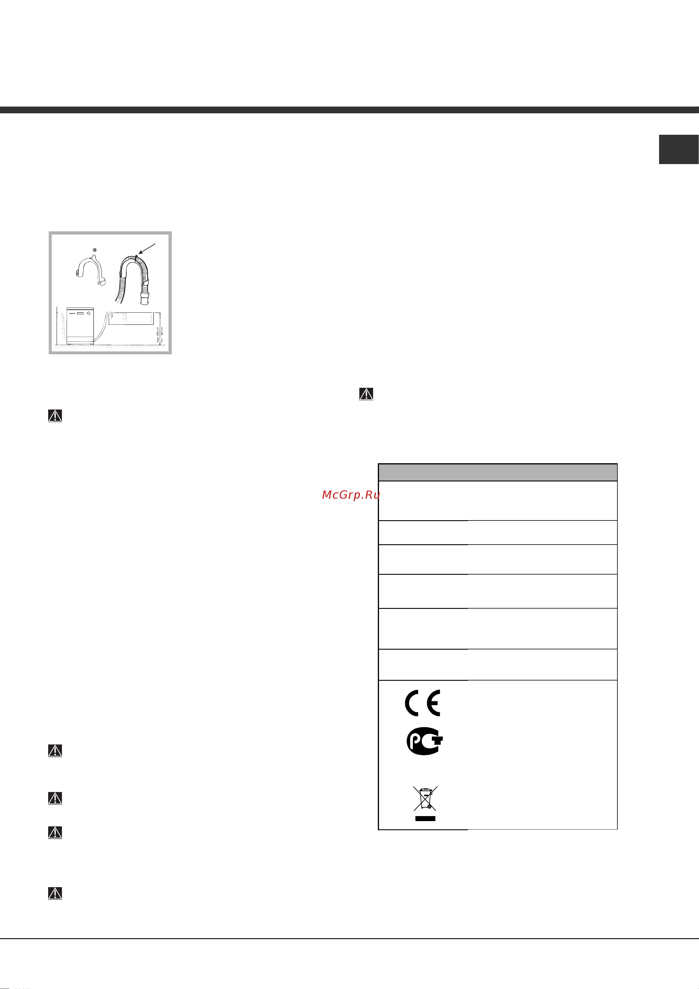 Hotpoint-Ariston LFT 52177 [3/16] Технические данные
