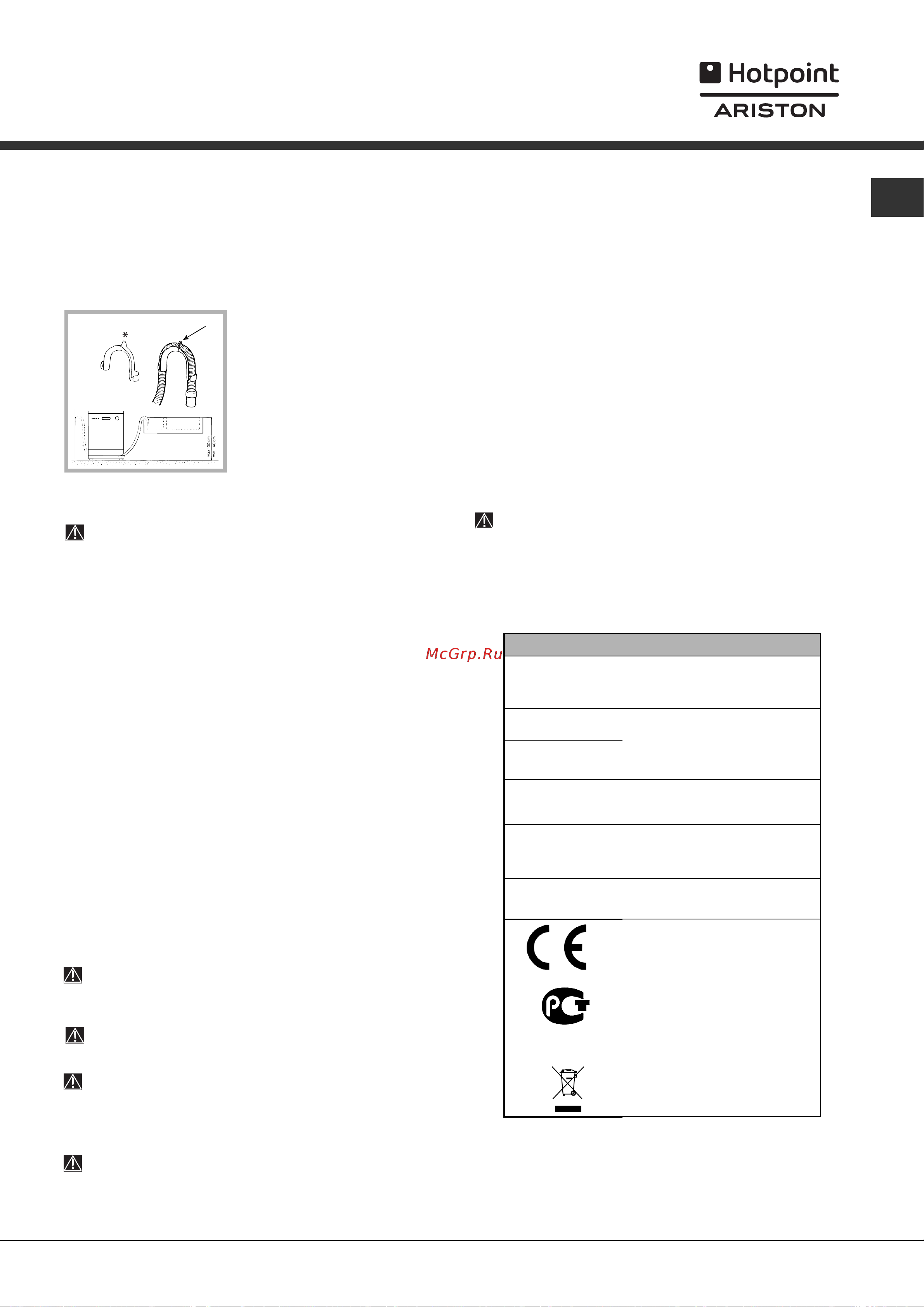Hotpoint-Ariston LFZ 3384 A X [15/24] Технические данные