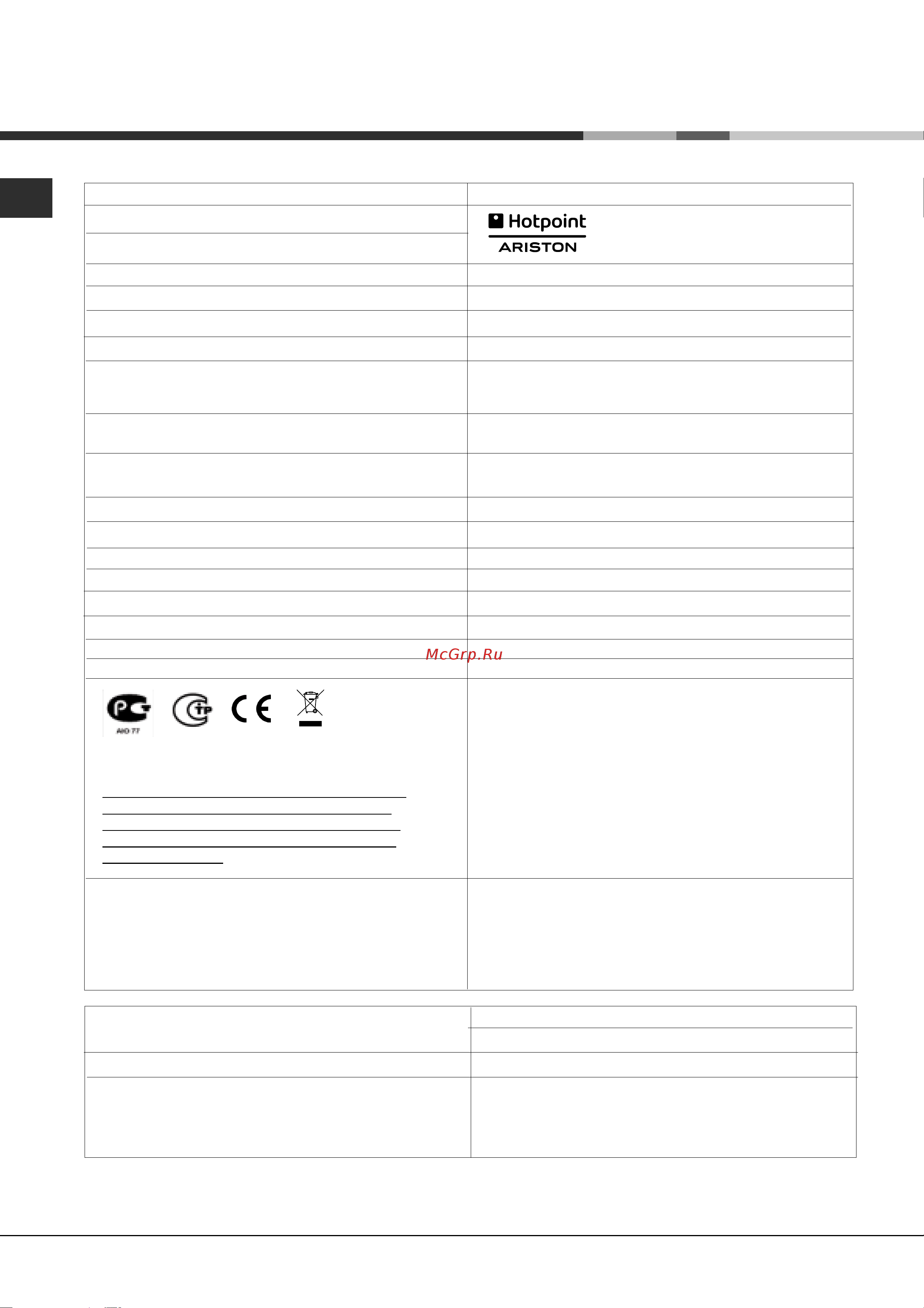 Hotpoint-Ariston LSF 9357 Руководство по эксплуатации онлайн [4/28] 714256