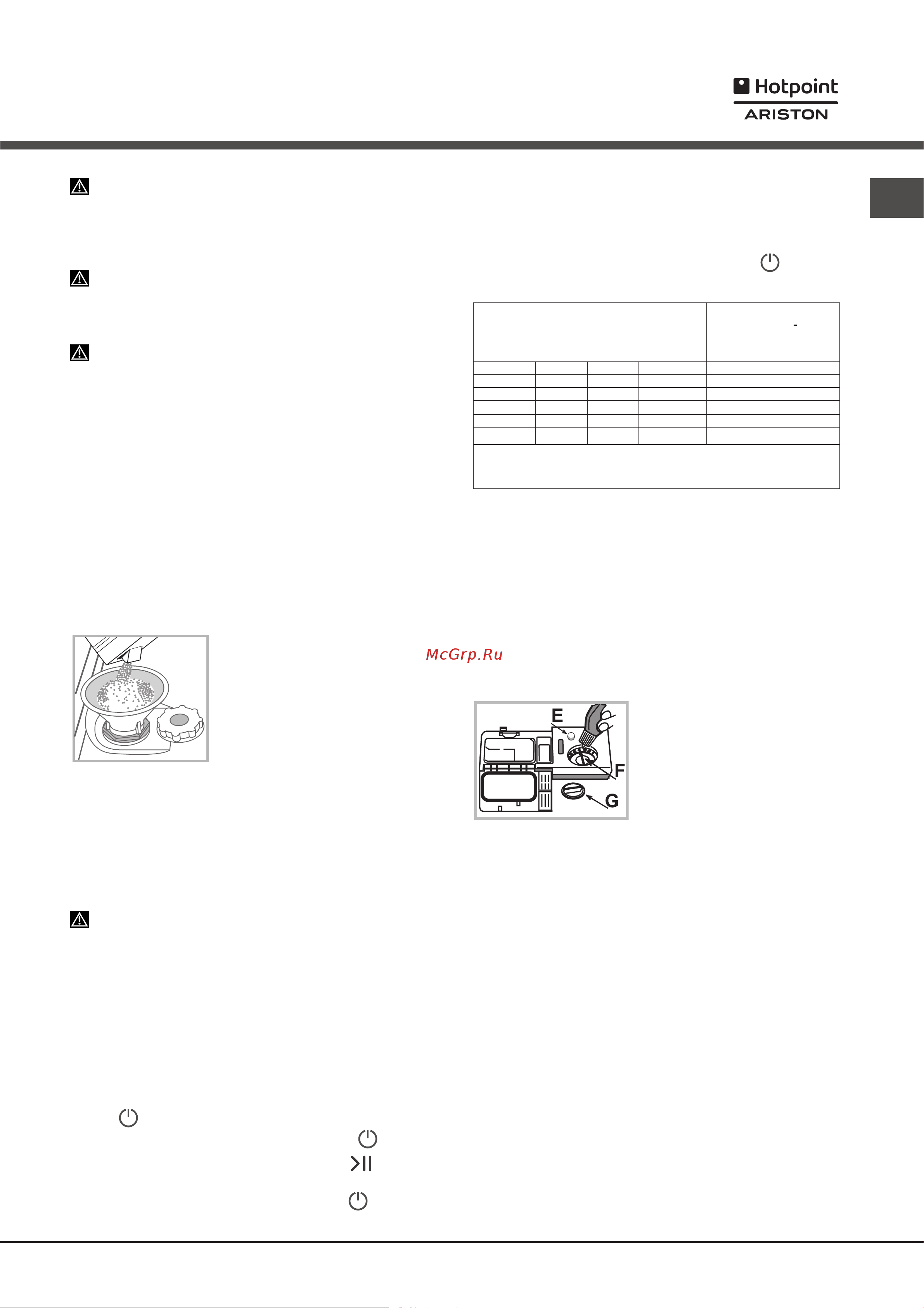 Hotpoint-Ariston LSFF 8M116 C EU [11/31] Регенерирующая соль и ополаскиватель
