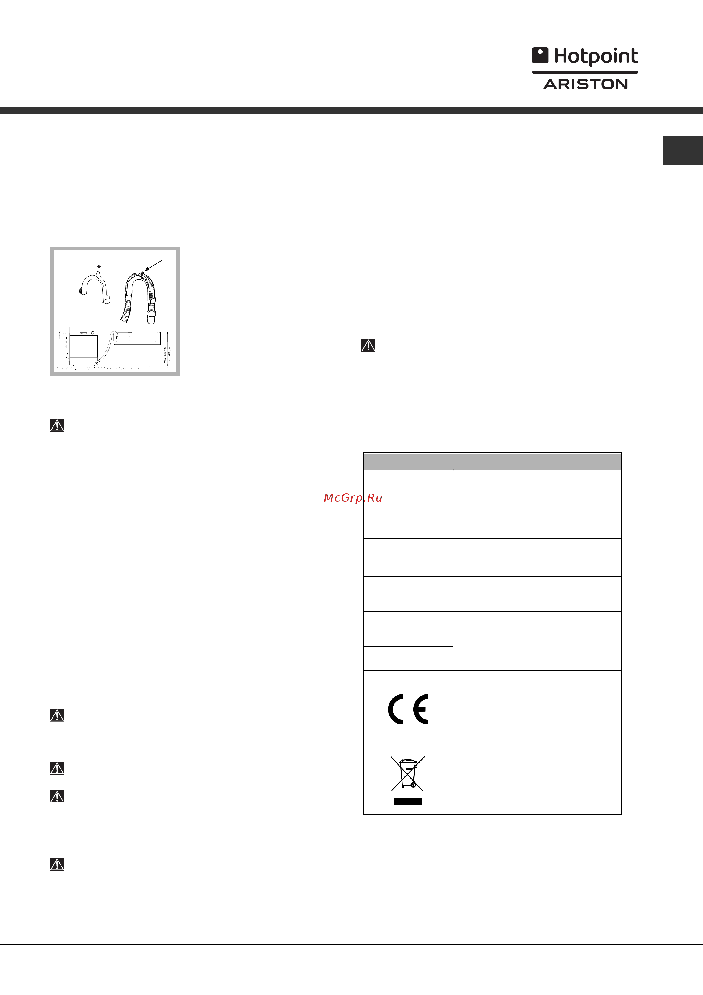 Hotpoint-Ariston LST 216 A [3/84] Dati tecnici
