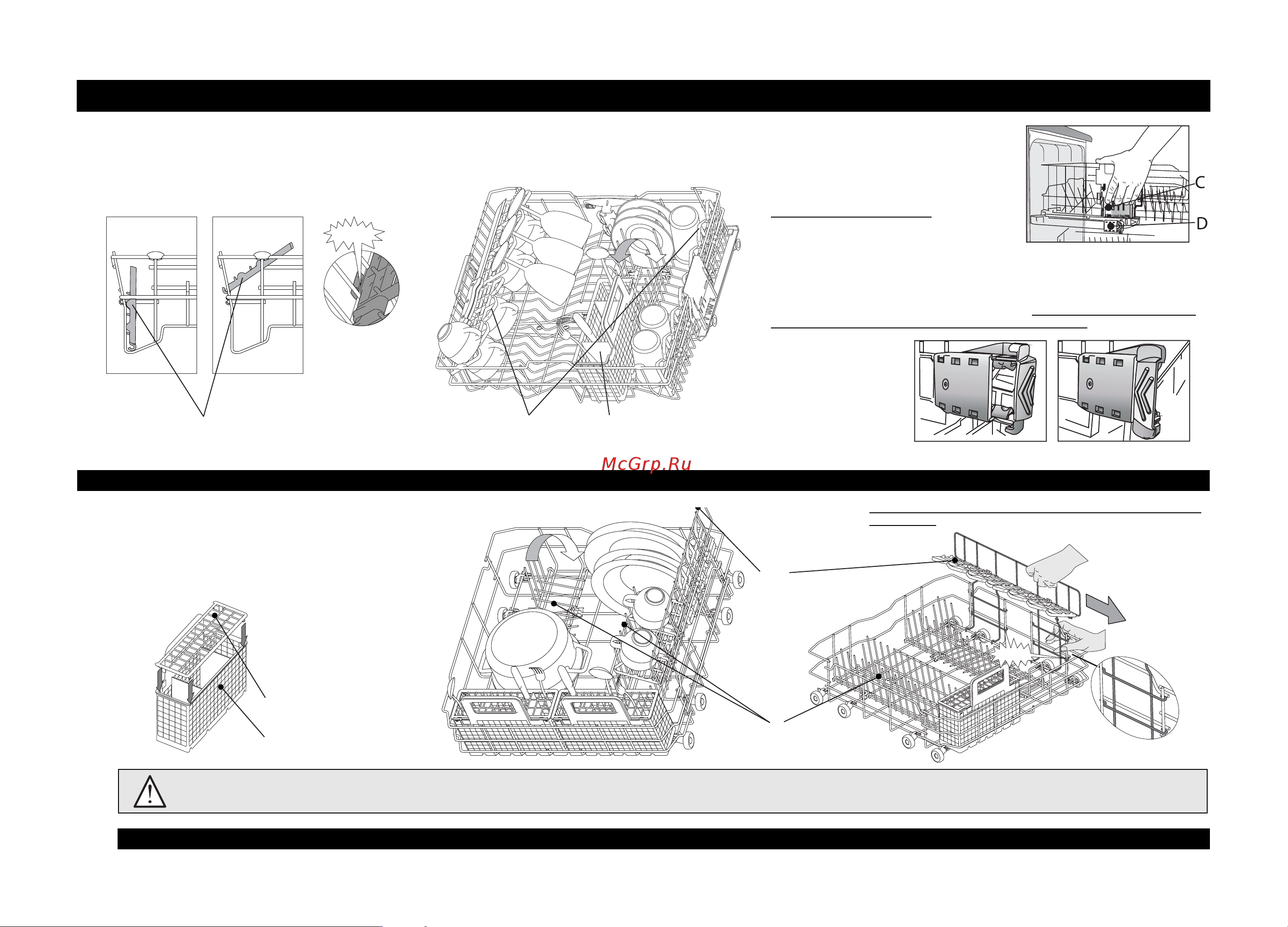 Whirlpool ADG 8720 [4/8] Rotate the flap clockwise and hook on rack