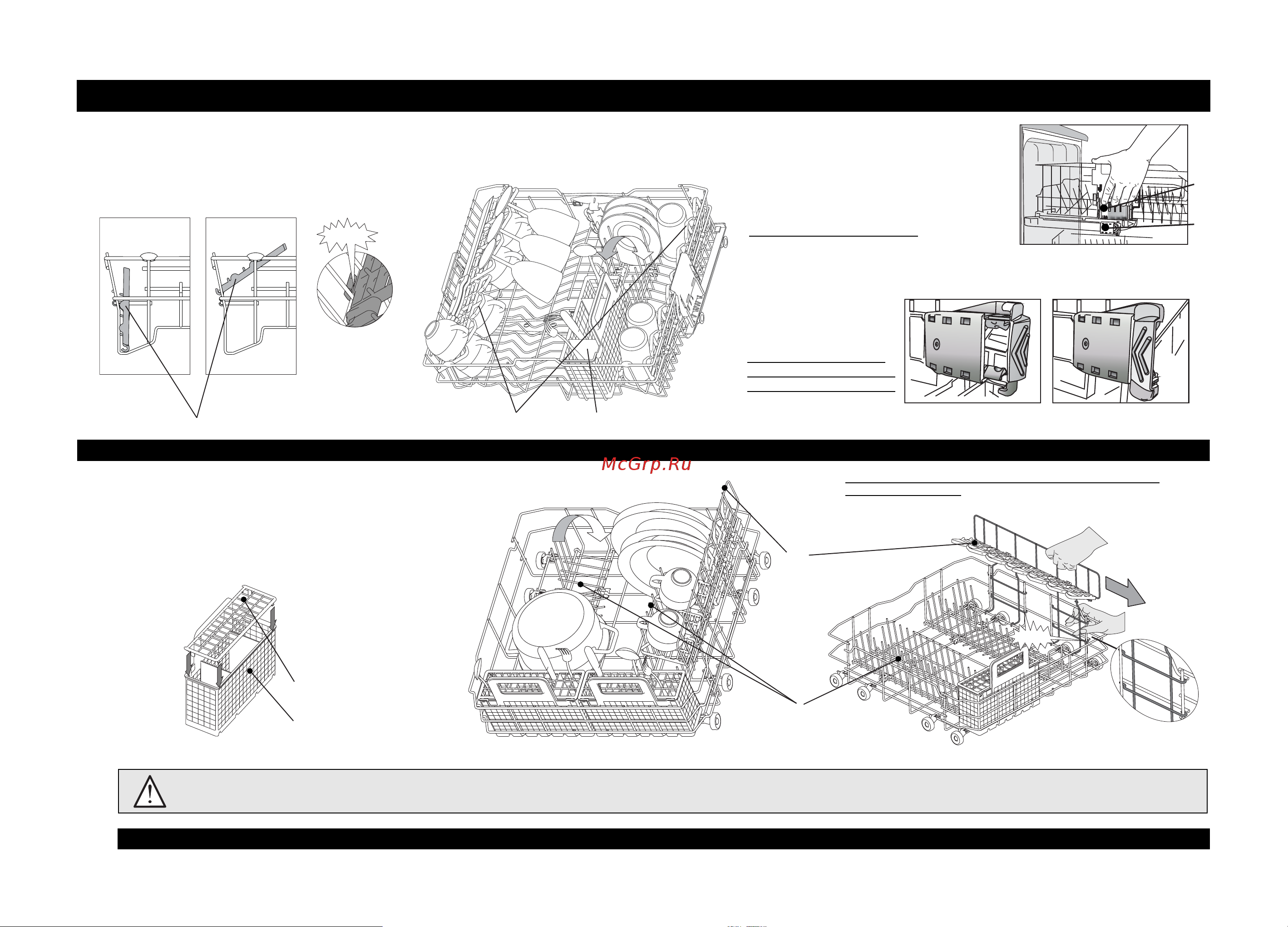 Whirlpool ADP 8488 [4/8] Rotate the flap clockwise and hook on rack