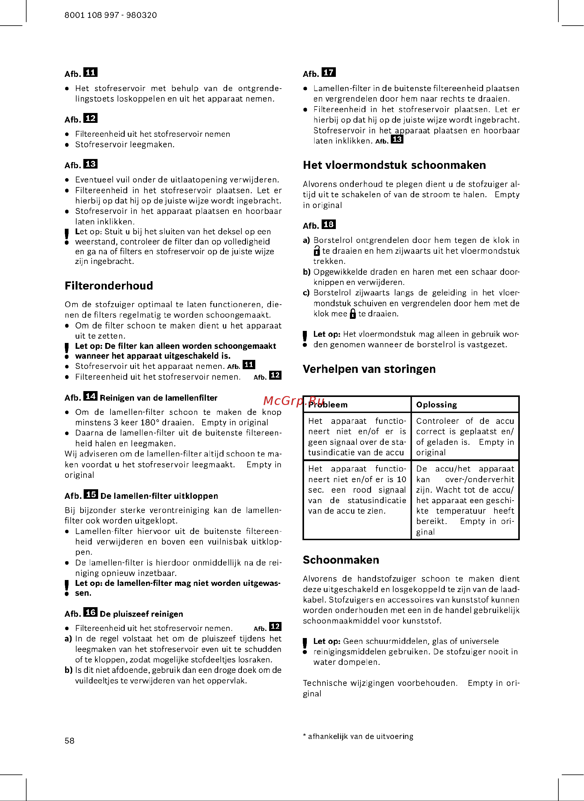Bosch BCS 1ALL Руководство по эксплуатации онлайн [60/130] 715225