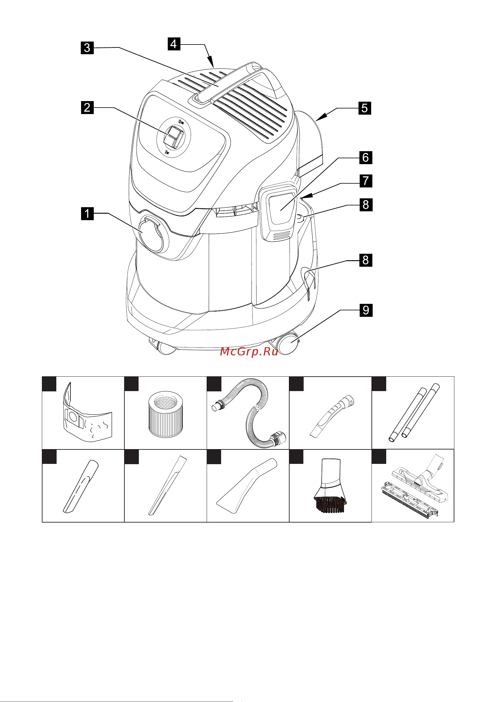 Karcher WD 3 Dakar Руководство по эксплуатации онлайн [2/11] 715624