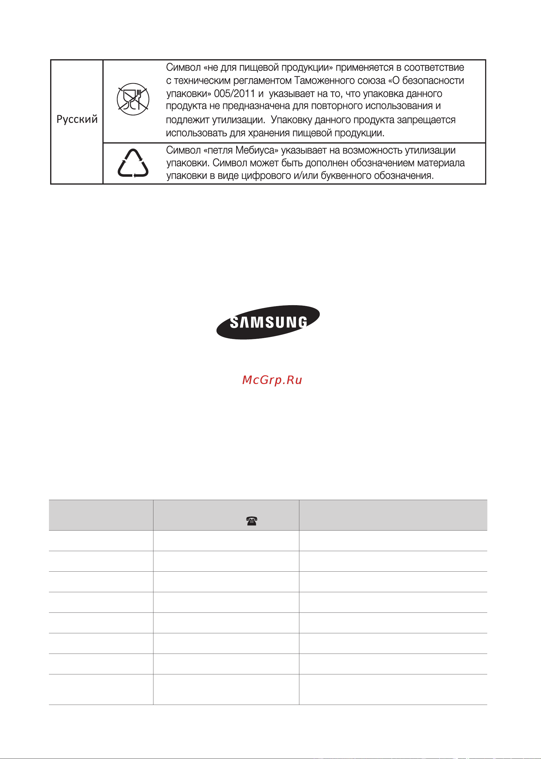 Samsung SC20F30W(A-E) Руководство по эксплуатации онлайн [20/20] 716423