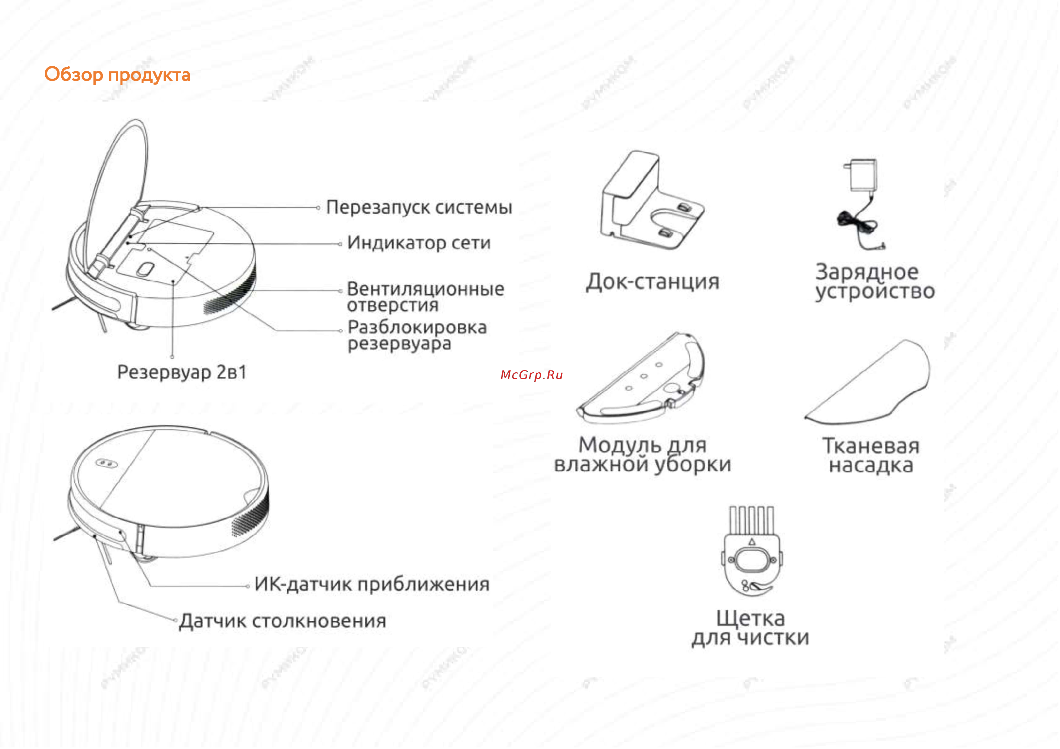 Xiaomi Mi Robot Vacuum-Mop Essential Руководство по эксплуатации онлайн [3/16] 716918