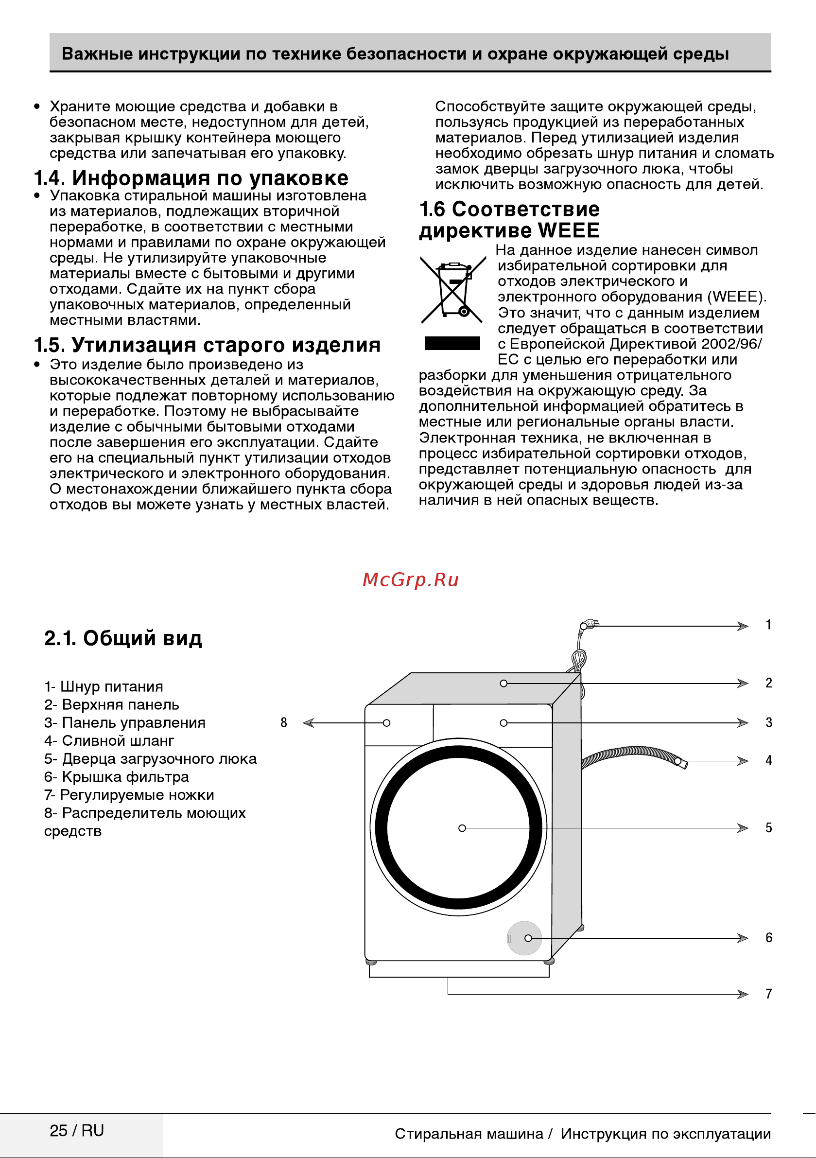 Beko WKY 61032 PTZYW2(ANB1) Руководство по эксплуатации онлайн [4/26] 717129