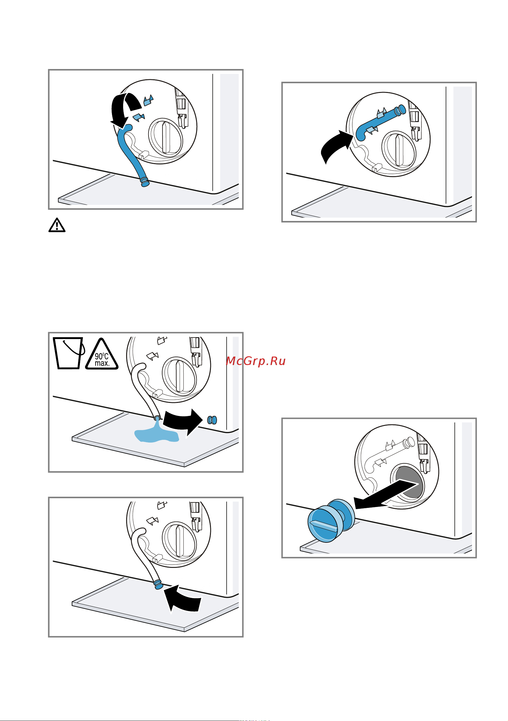 Bosch WGA242XVME [48/68] Очистка откачивающего насоса