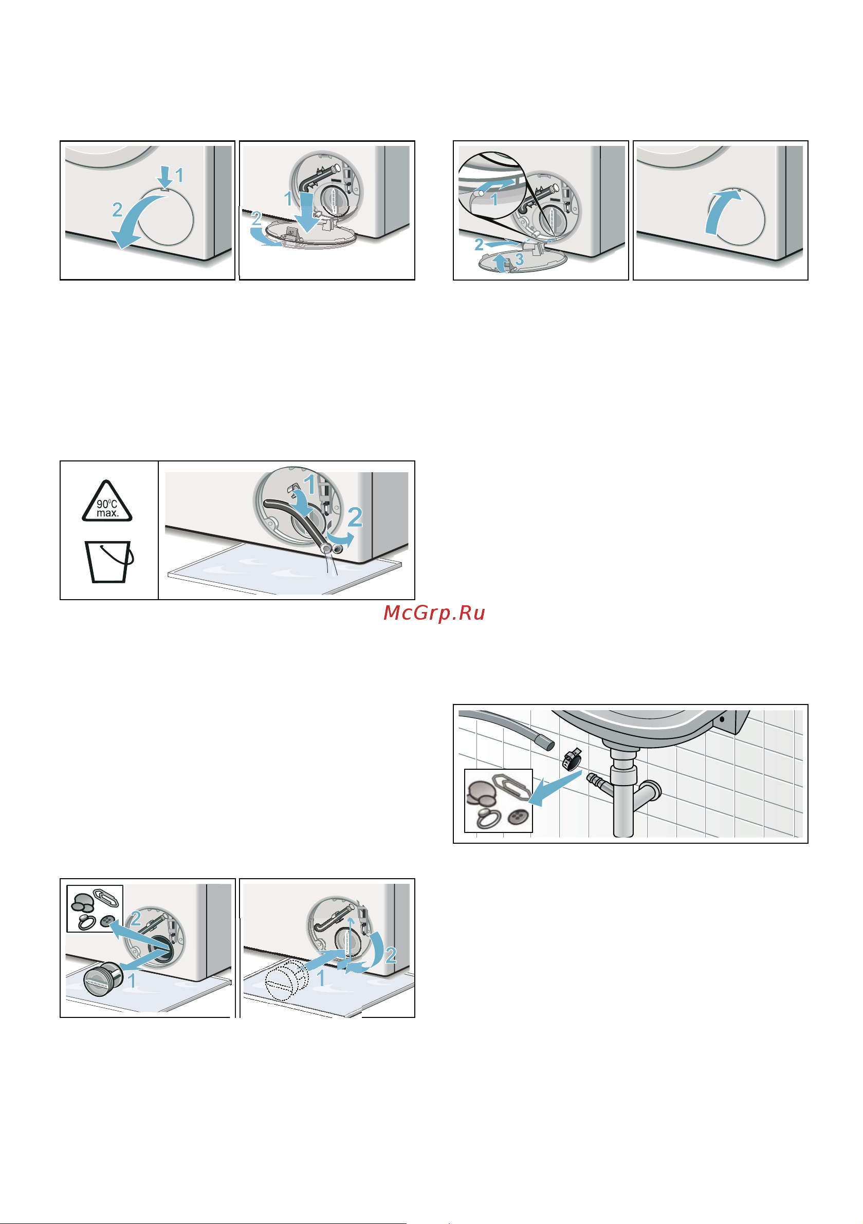 Bosch WLT 24465OE [38/48] Засорение фильтрa в шланге для подачи воды