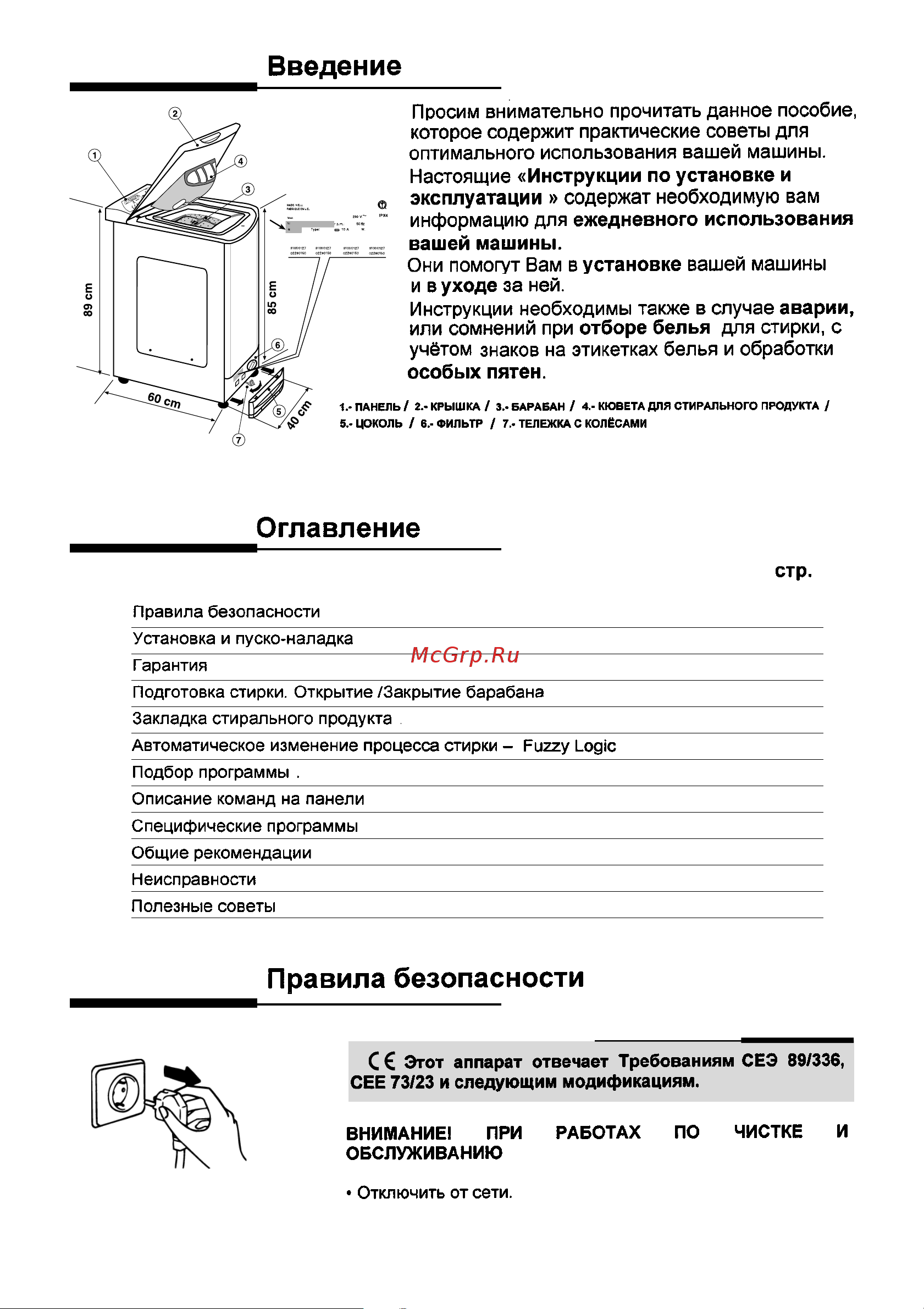 Candy CTE 121 LE Руководство по эксплуатации онлайн [7/24] 717624