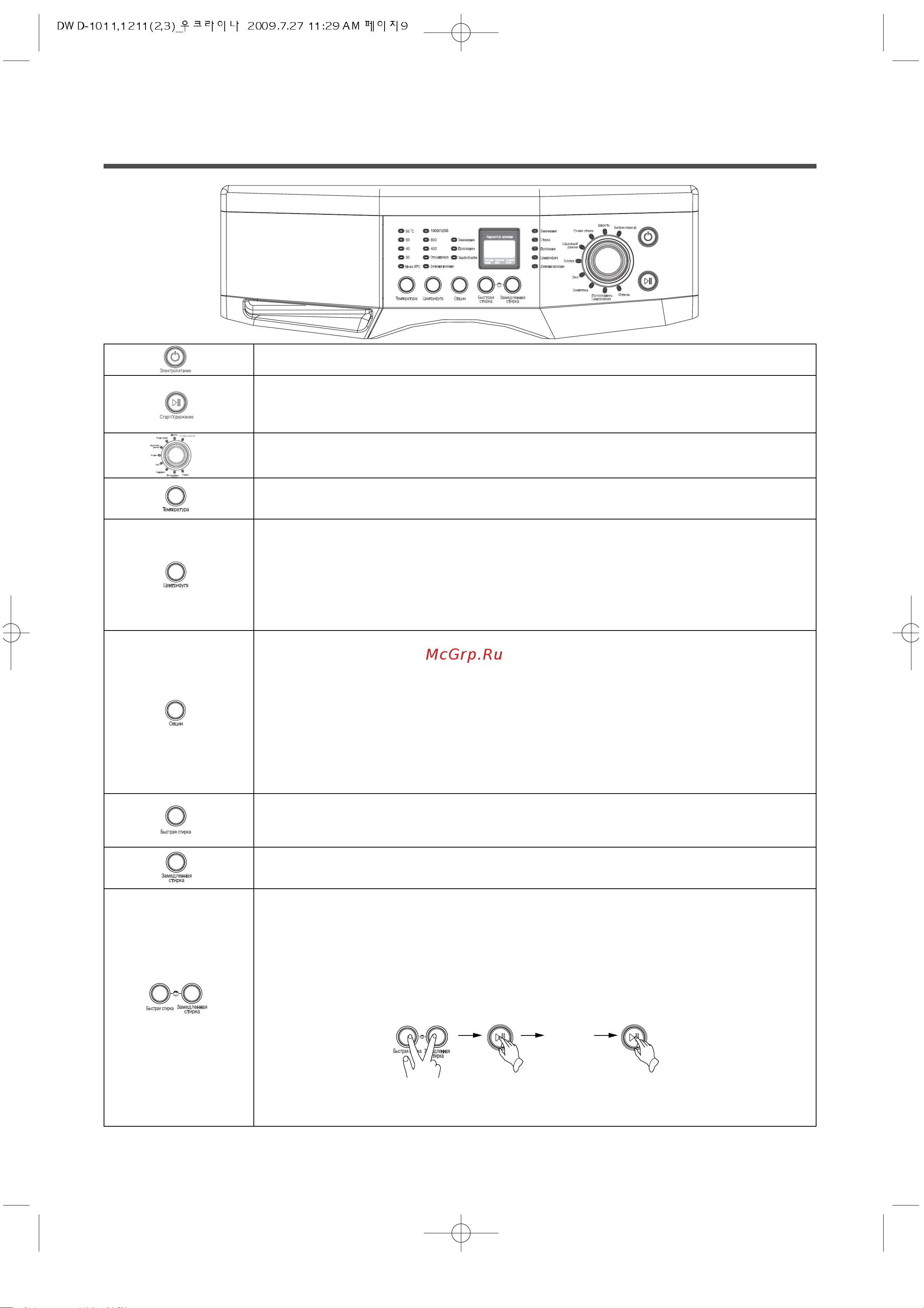 Daewoo DWD-F1011A [9/27] Ûìíˆëë ô ìâîë ûô îâìëˇ