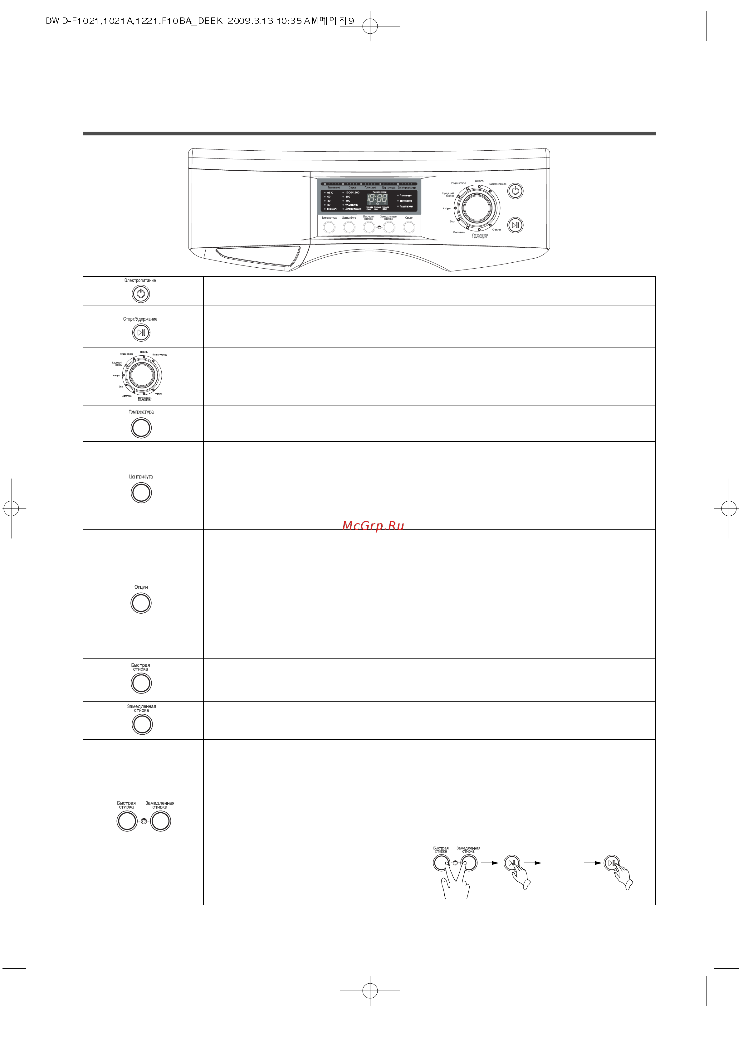 Daewoo DWD-F1221 [9/27] Ûìíˆëë ô ìâîë ûô îâìëˇ