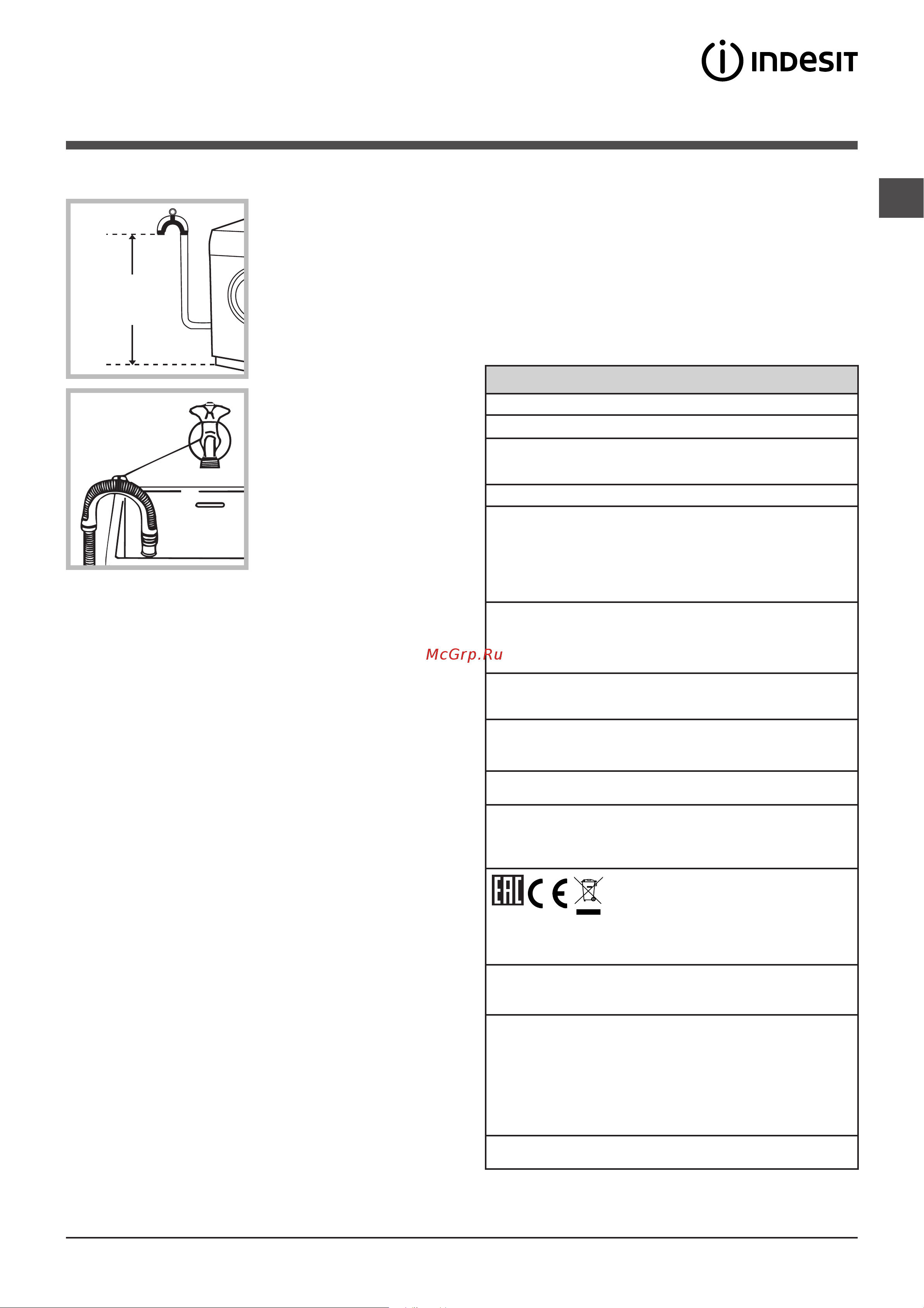 Indesit IWSB 5095 1 [51/72] Техникалык маалыматтар