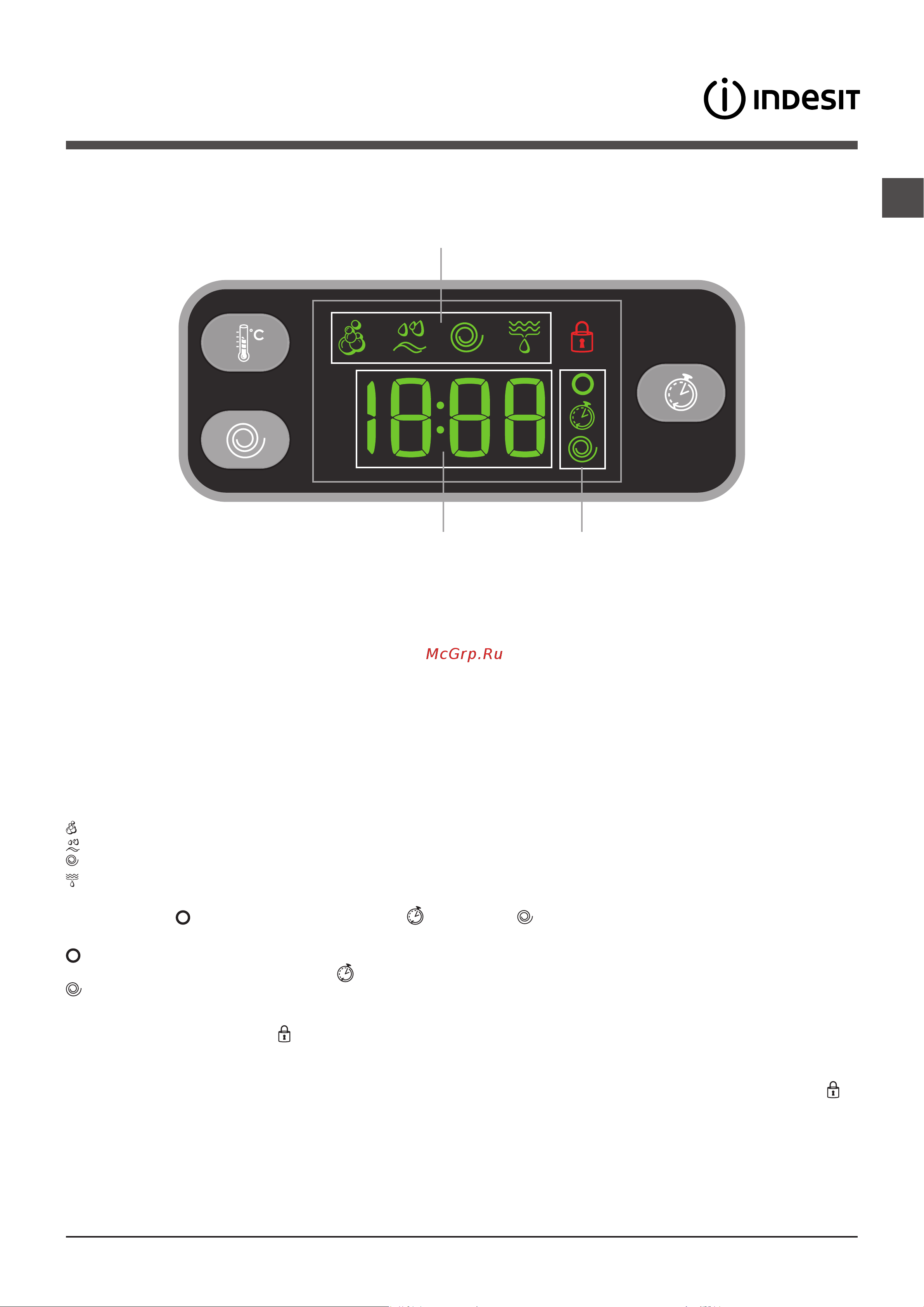 Indesit IWSE 71251 [17/24] Дисплей