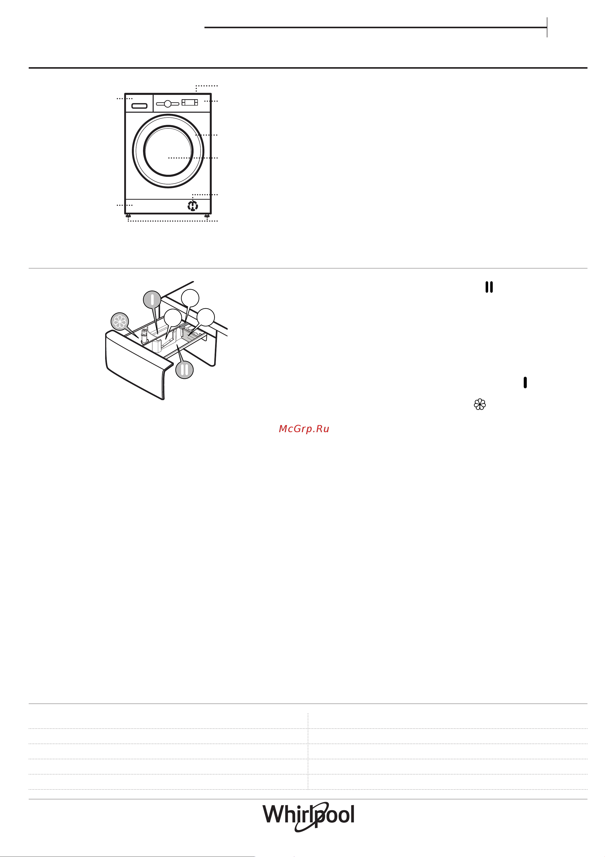 Whirlpool FWSF 61052 W RU [5/19] Лоток для моющих средств