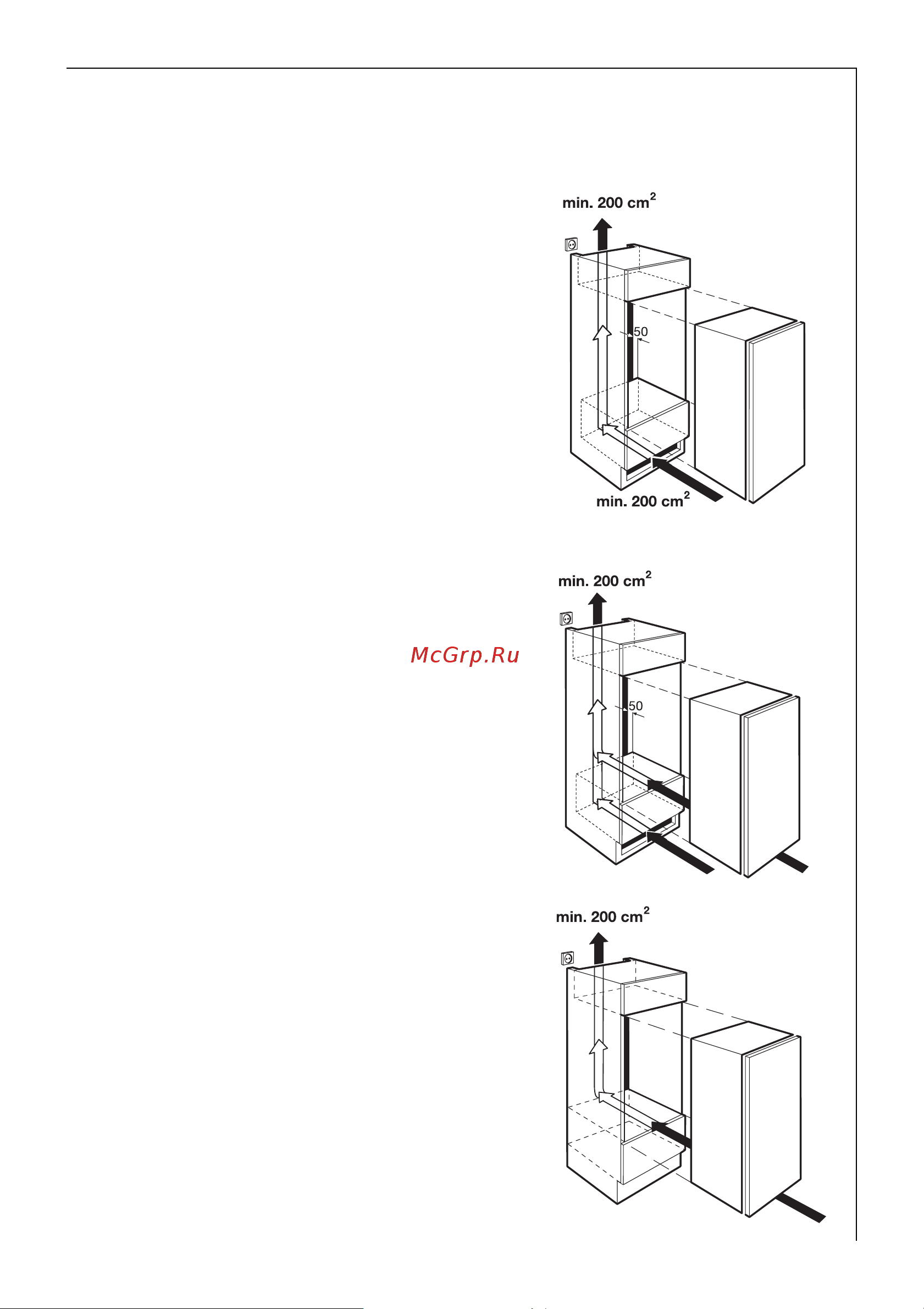 AEG BIfridge [31/144] Kjøleskapet trenger luft
