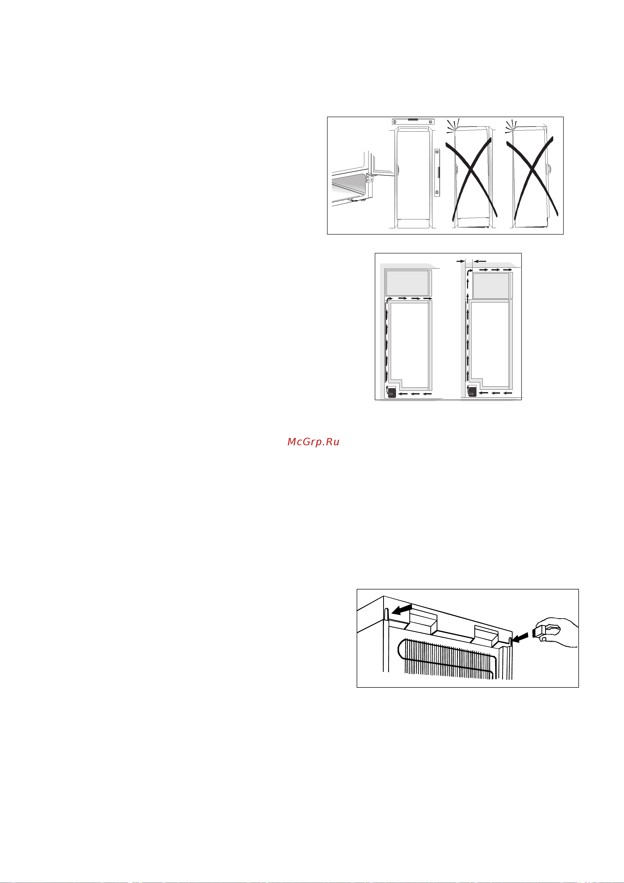 Electrolux ERB 34300 W (X) [16/20] Èçâëåêèòå èç ïðèëàãàåìîãî ê ìàøèíå ïàêåòà äâà ðàñïîðíûõ ýëåìåíòà îáåñïå èâàþùèõ çàçîð ìåæäó ñòåíàìè è ïðèáîðîì è çàêðåïèòå èõ ñîãëàñíî ðèñóíêó ðàñïîëîæåííîìó ââåðõó íà çàäíåé ñòîðîíå ïðèáîðà ñ òåì òîáû ìåæäó ñòåíàìè è ïðèáîðîì ïîÿâèëîñü íåîáõîäèìîå ïðîñòðàíñòâî äëÿ âåíòèëÿöèè