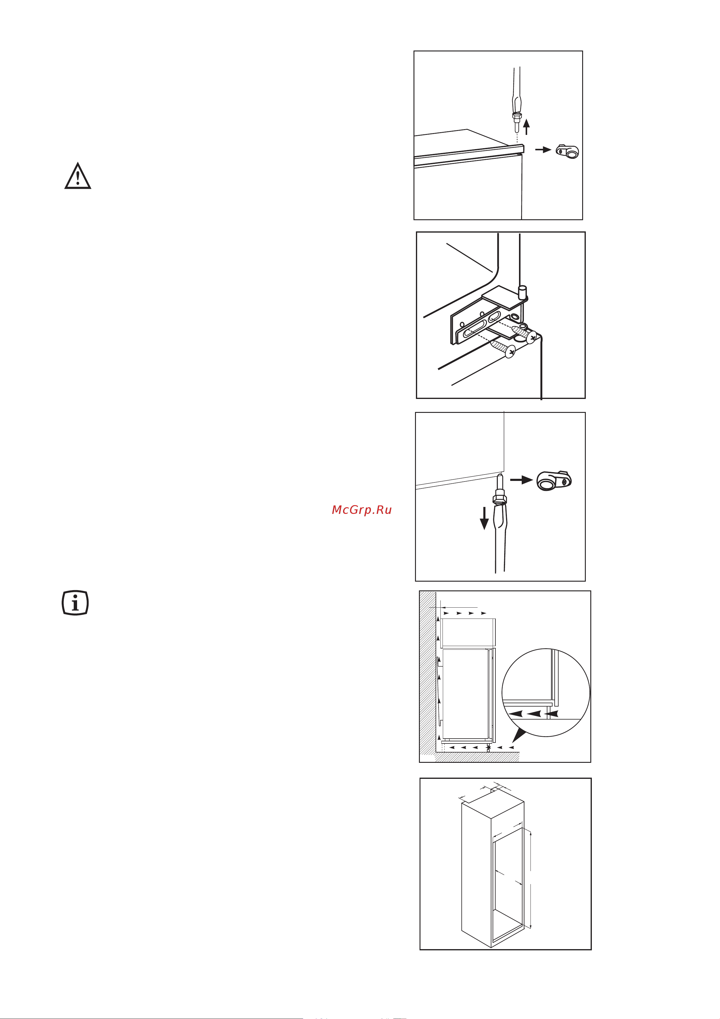 Electrolux ERN 29750 [12/15] Указания для полностью встраиваемых приборов