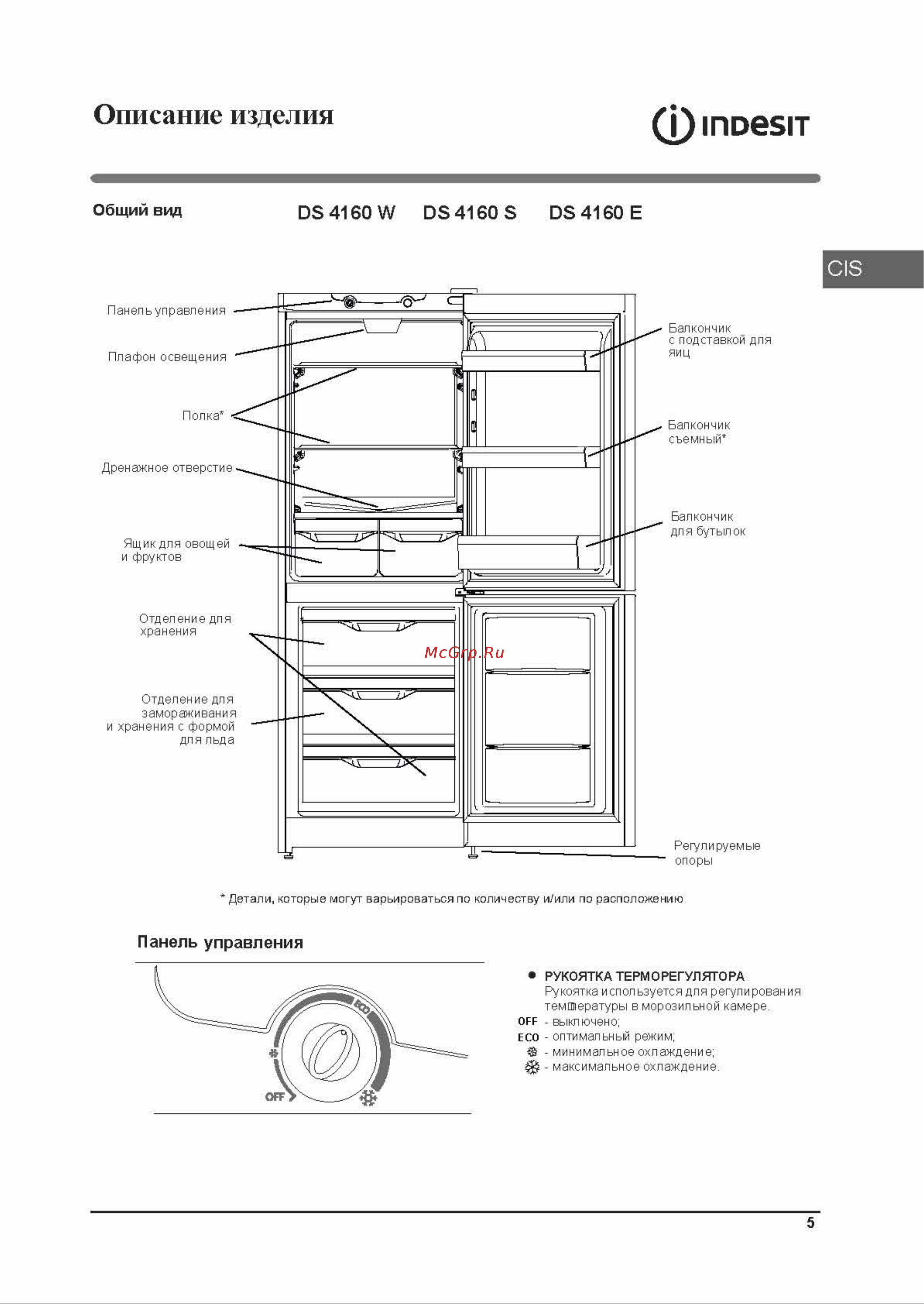 Indesit DS 4160 E(S)(W) [5/36] Ds 4160 w_страница_05
