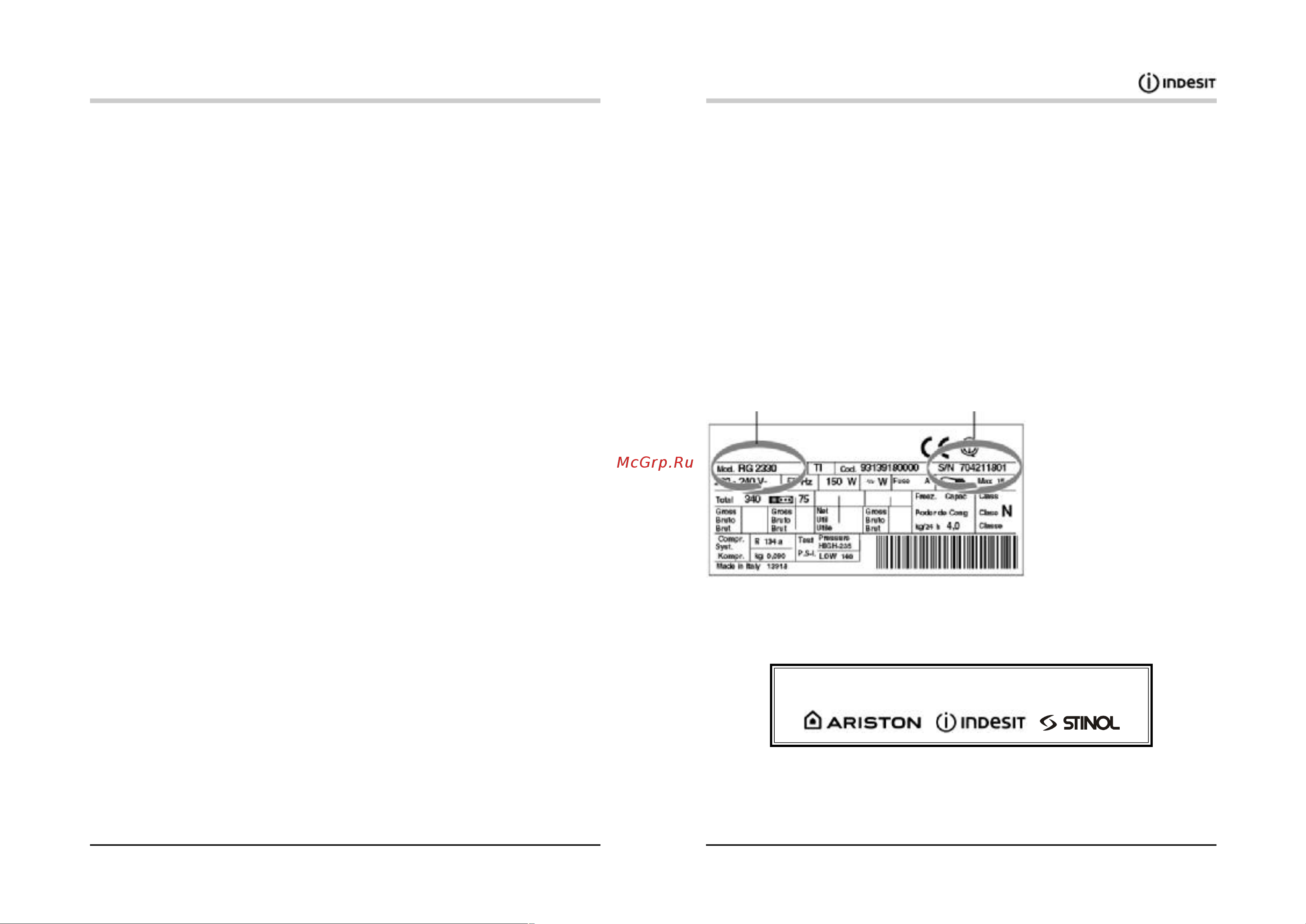 Indesit IN CB 310 AI D [6/8] Ñðîê ñëóæáû 10 ëåò