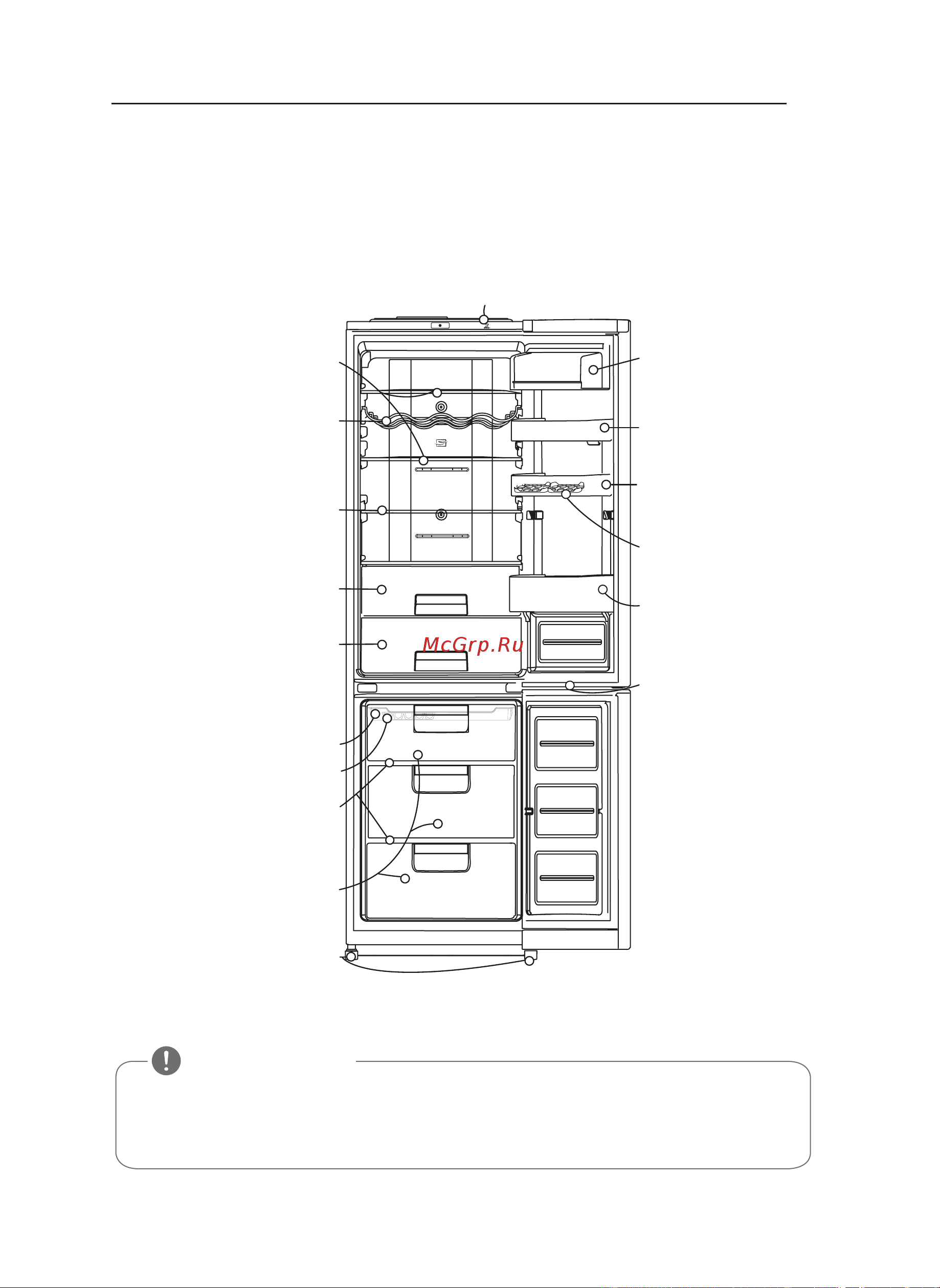 LG GA-B439YVCZ [11/32] Основные части холодильника