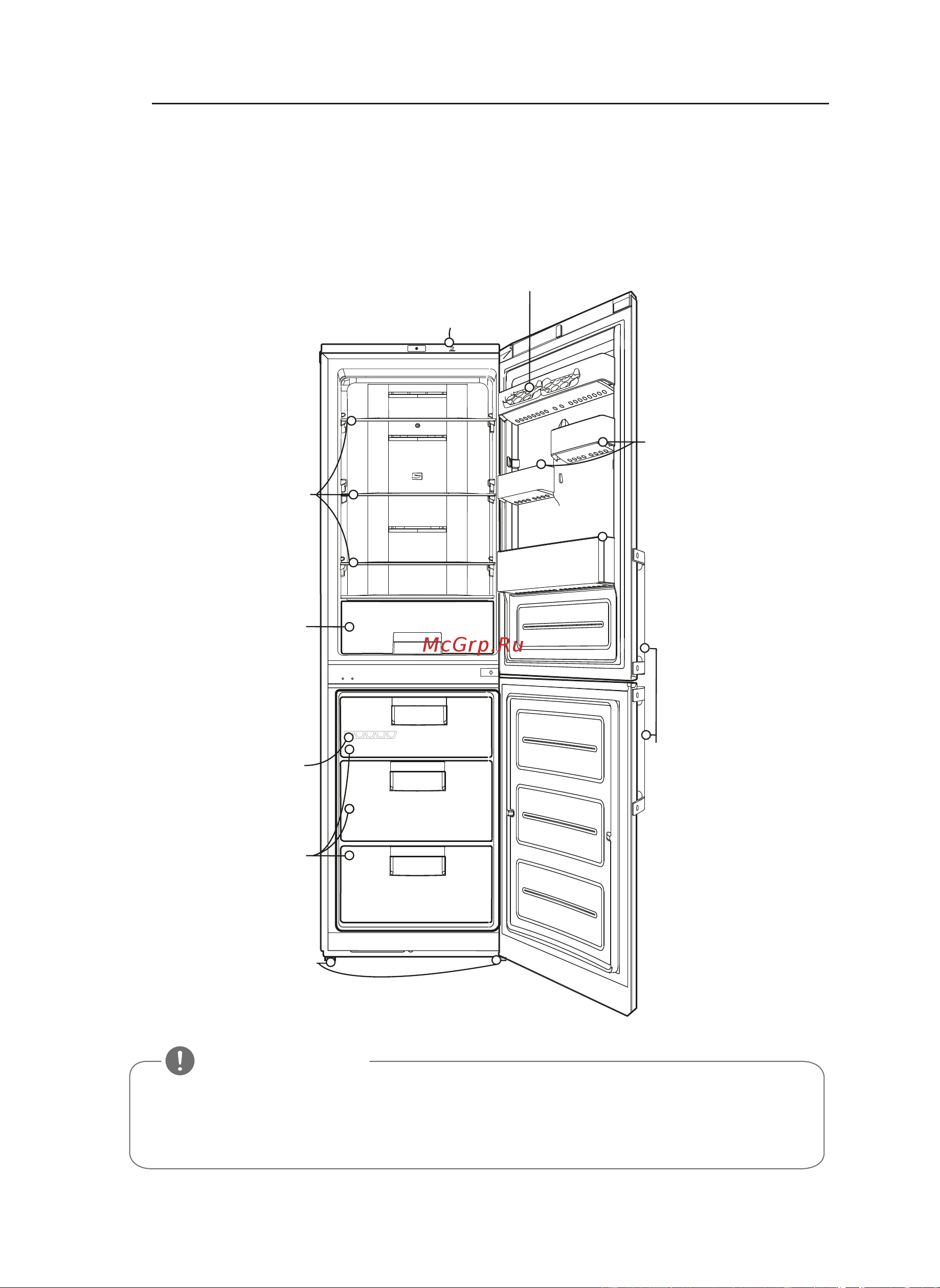 LG GA-B439ZVQZ [10/32] Основные части холодильника